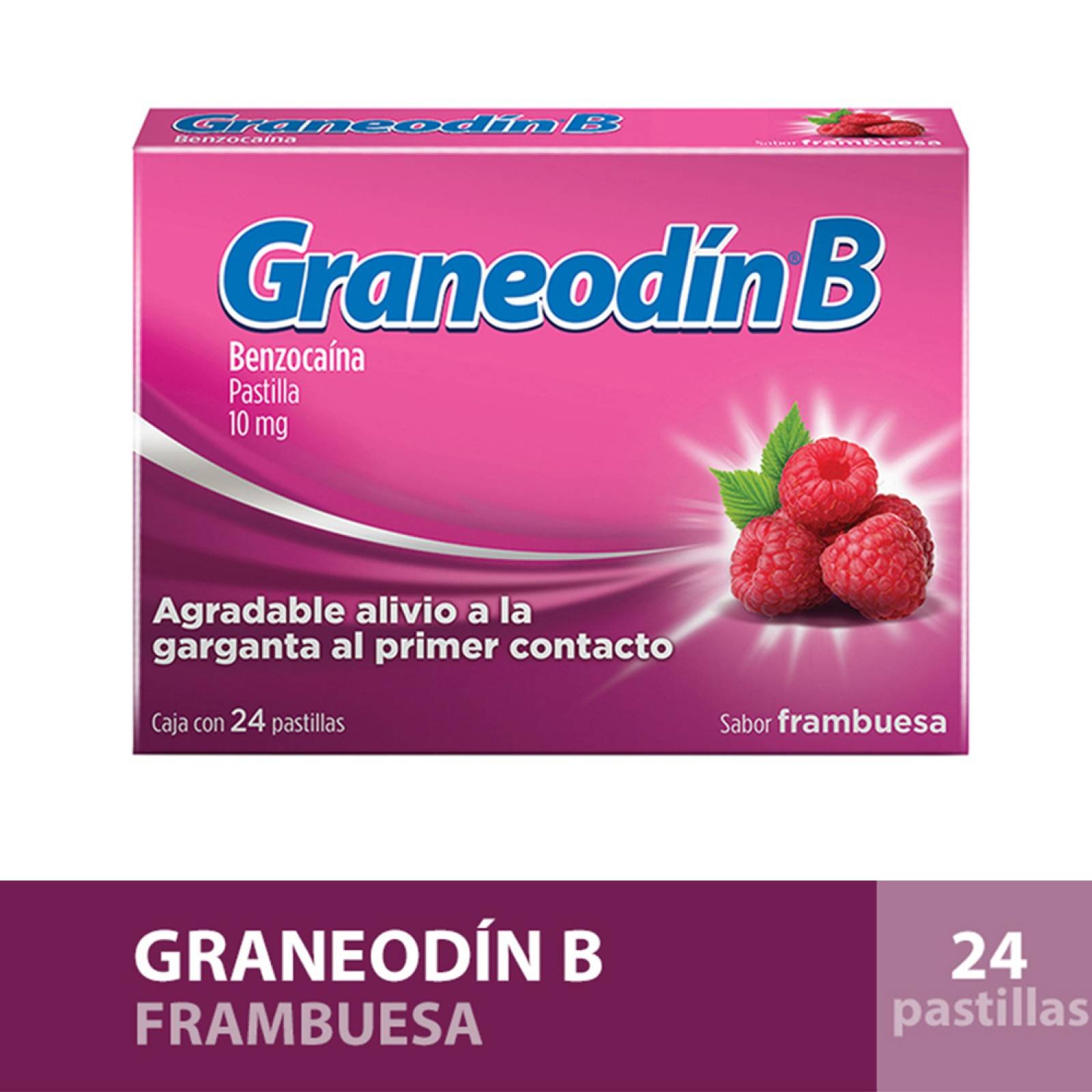 Graneodin B Sabor Frambuesa 24 Tabletas