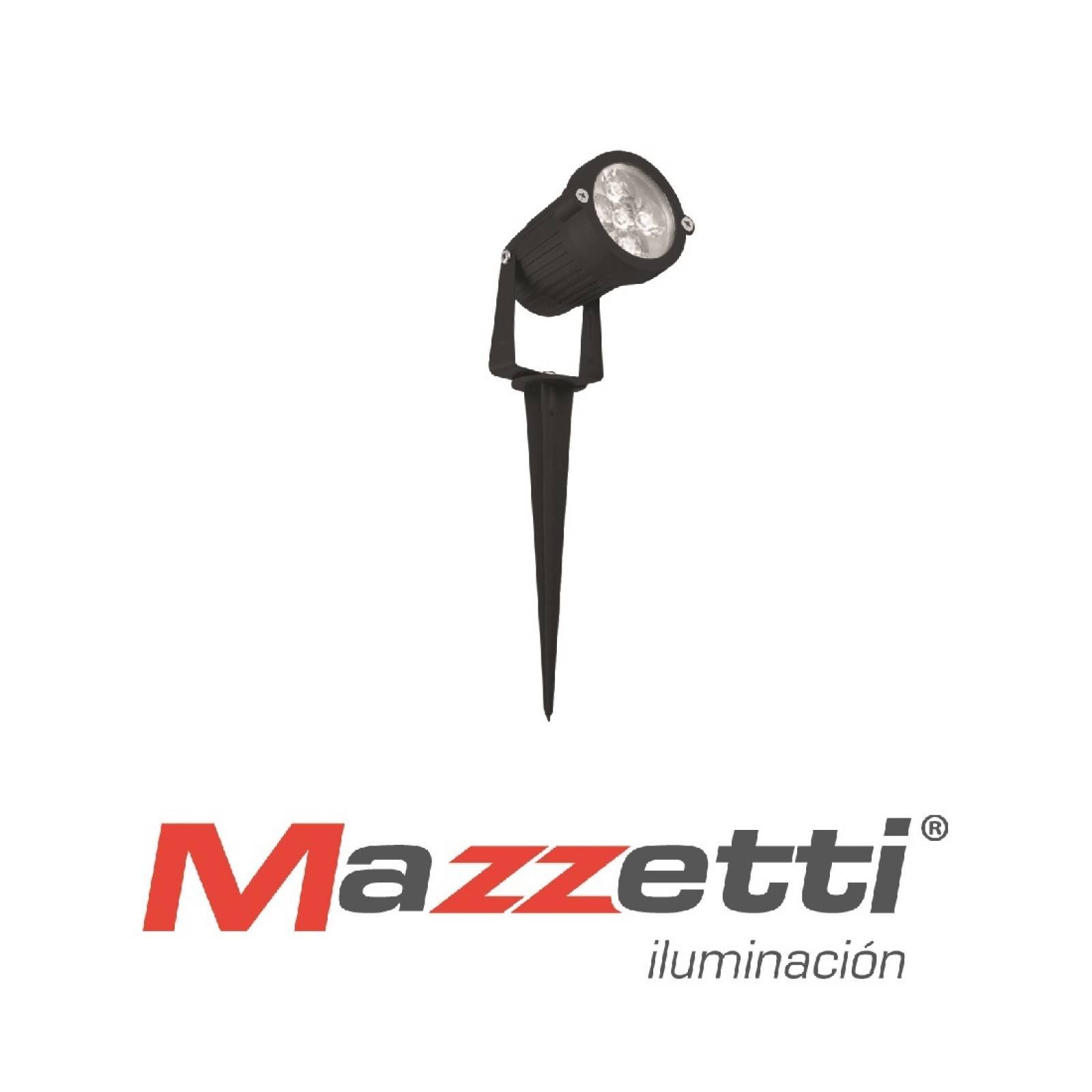 Reflector Luz Led Calida Ex Estaca Negro 5W Mazzetti
