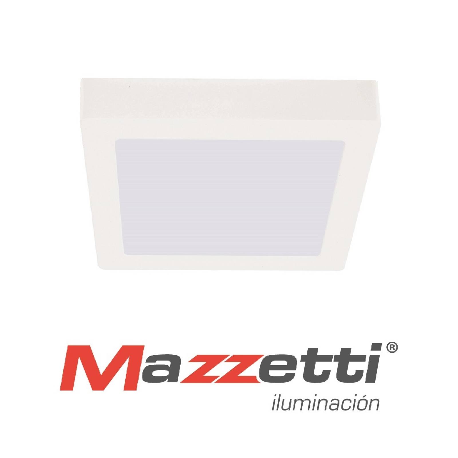 Lámpara de Techo Luz Led Fria Cuadrada 12W Mazzetti