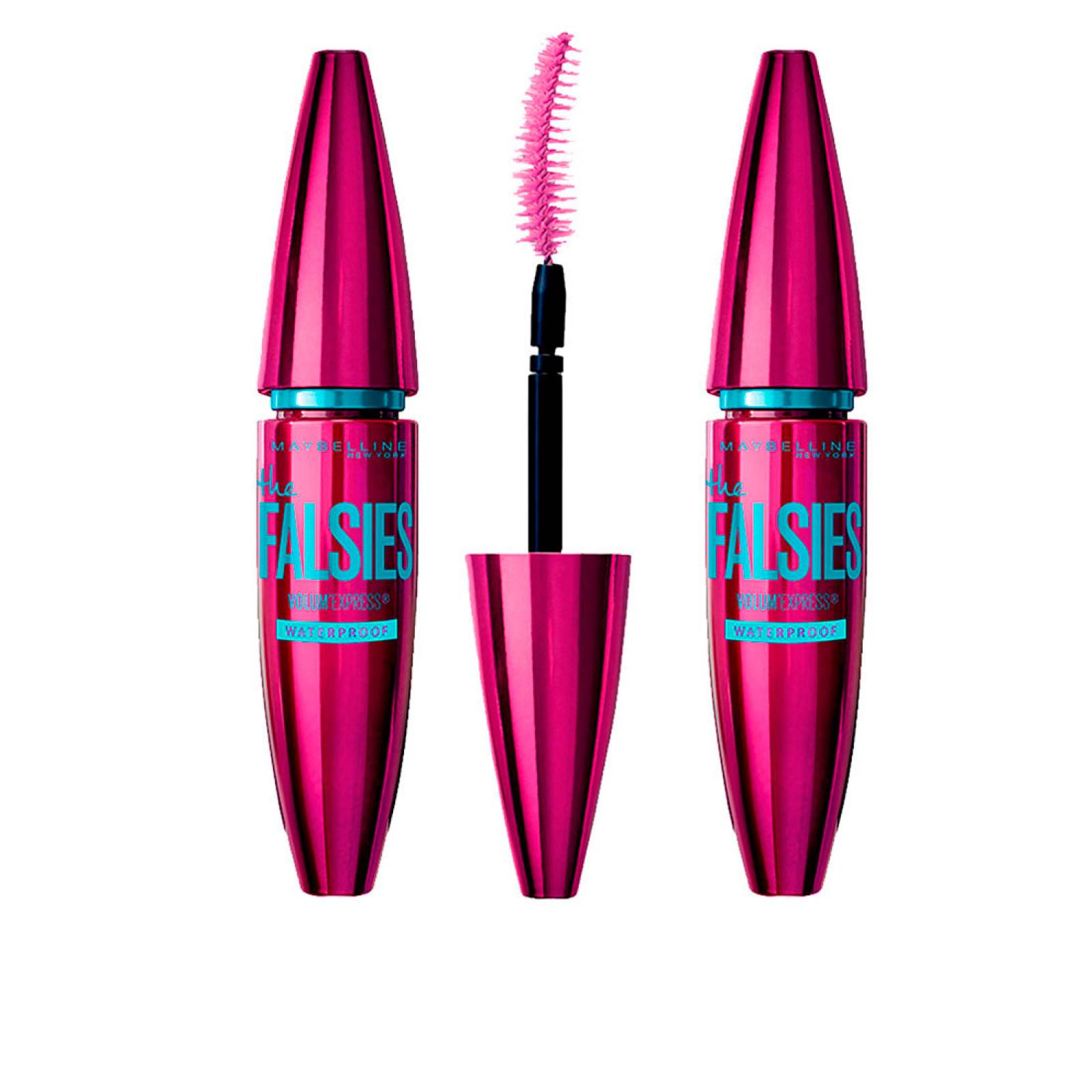 2 Pack Mascara Pestañas a Prueba de Agua Falsies Maybelline