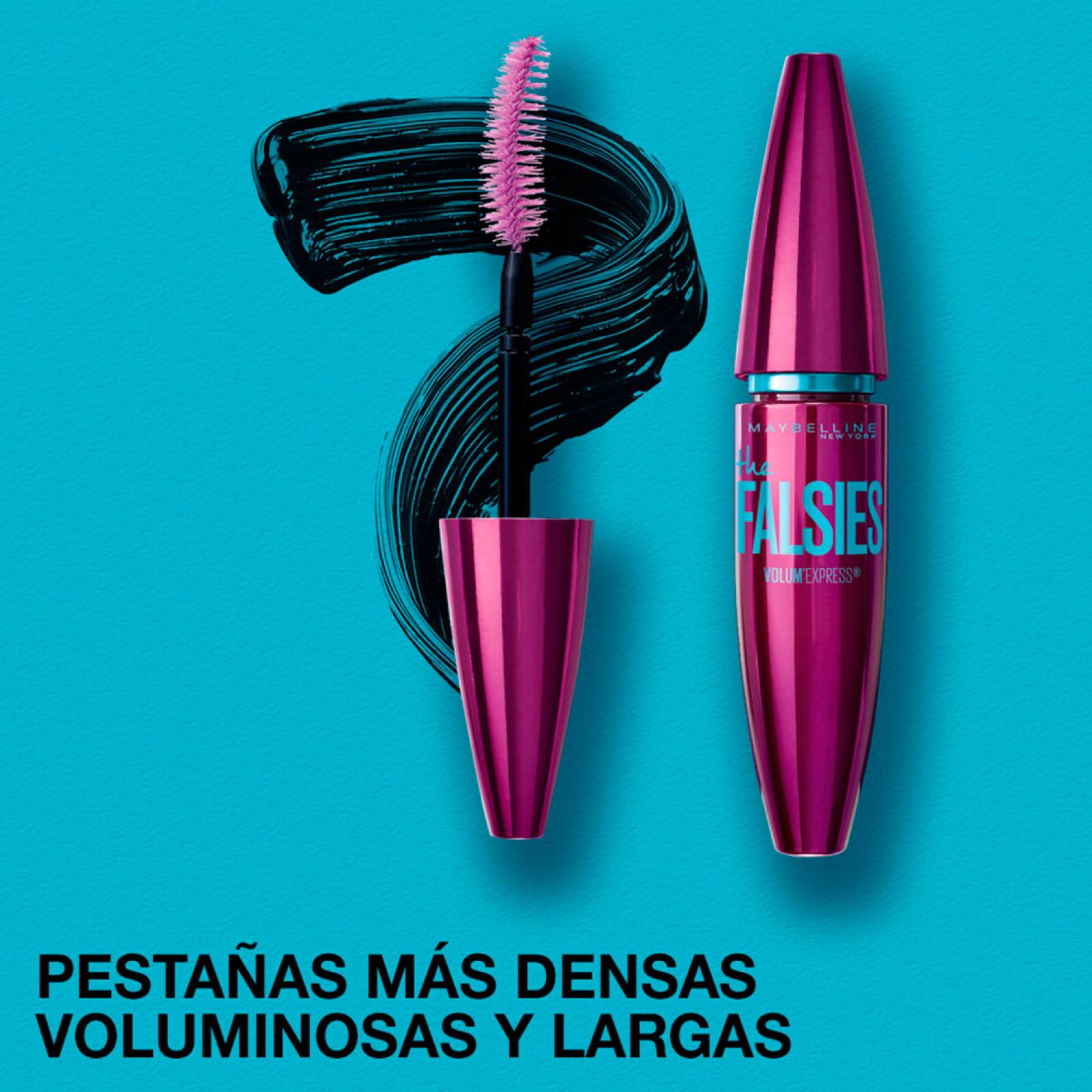 2 Pack Mascara Pestañas a Prueba de Agua Falsies Maybelline