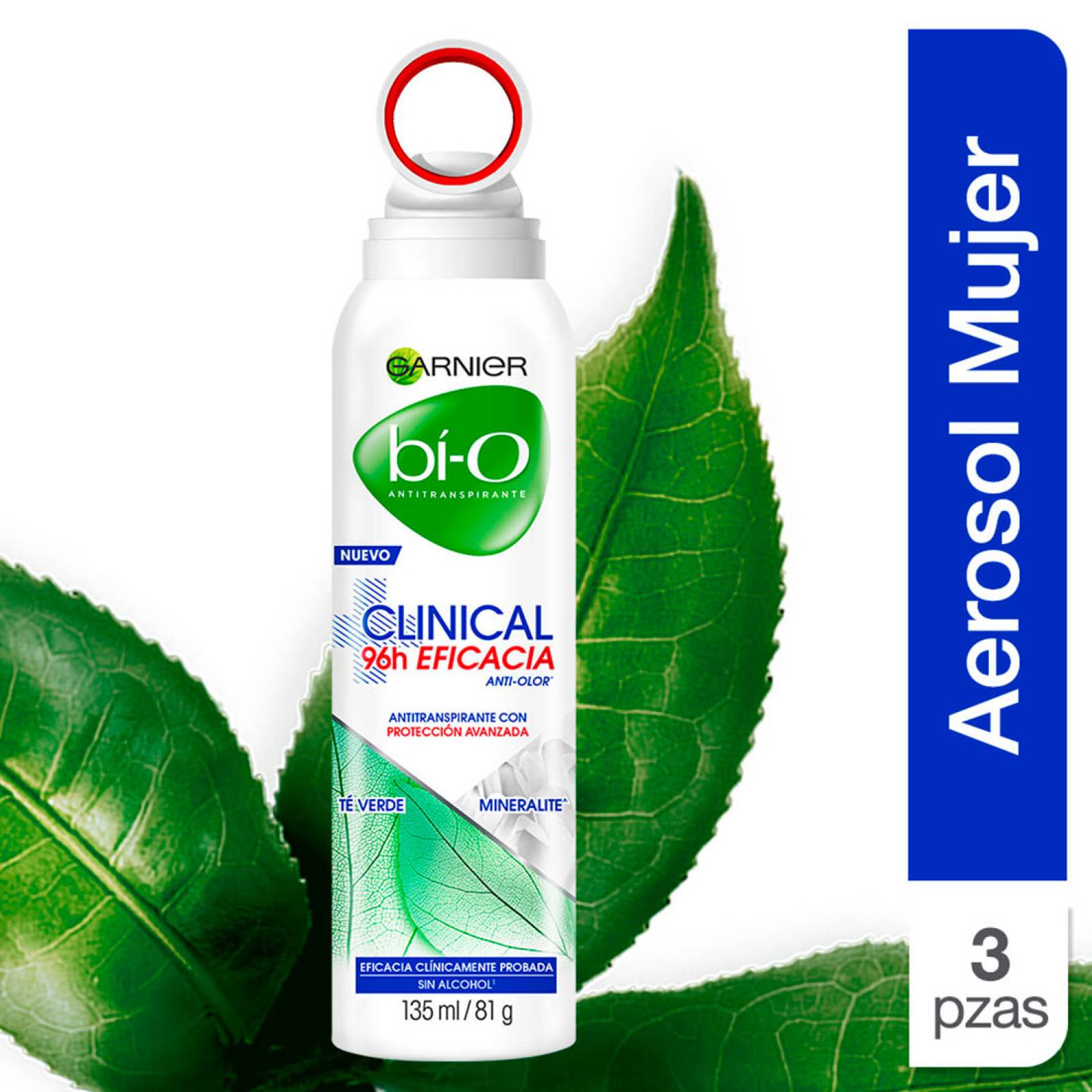 6 Pack Desodorante Spray Hombre Mujer Bio Clinical Garnier