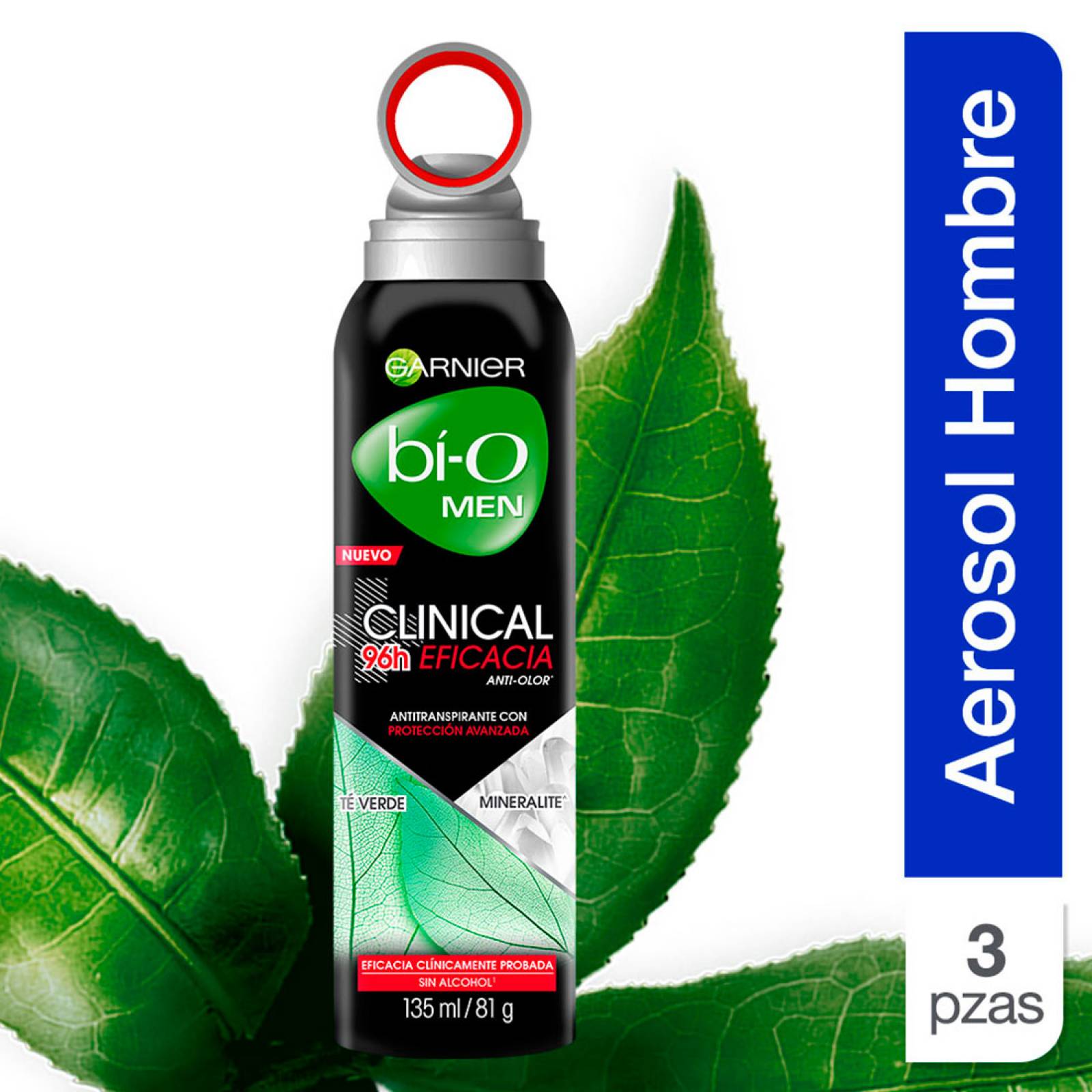 6 Pack Desodorante Spray Hombre Mujer Bio Clinical Garnier