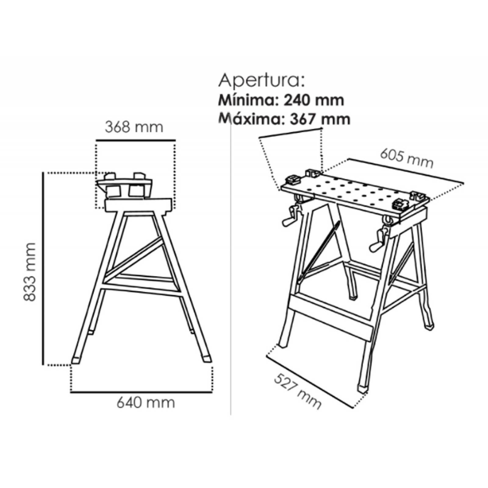 Mesa de Trabajo Portátil 60cm Plegable Uso Personal Adir