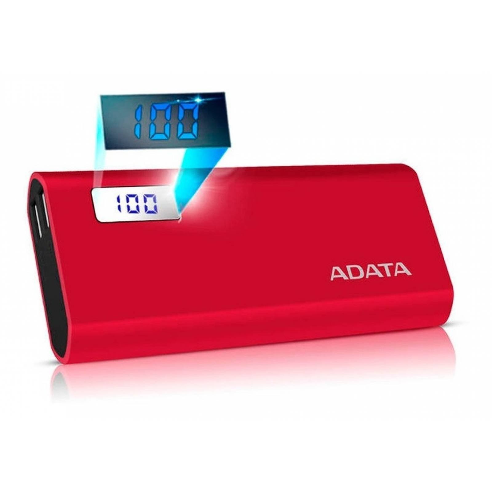 Bateria Portatil Digital Adata P12500D Rojo 12,500mAh