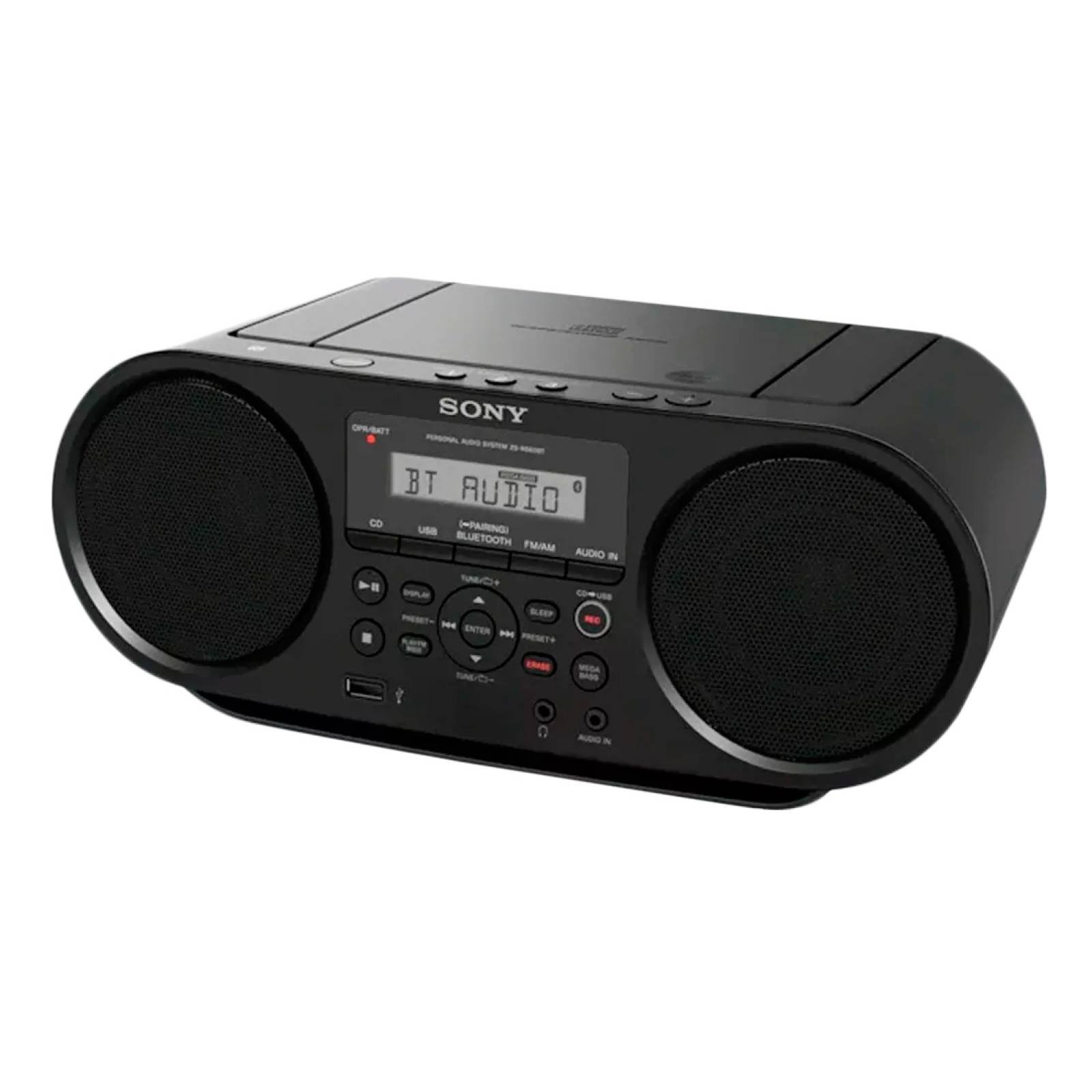 Radiograbadora Bluetooth 2W USB Mega Bass Negro ZS-RS60 Sony