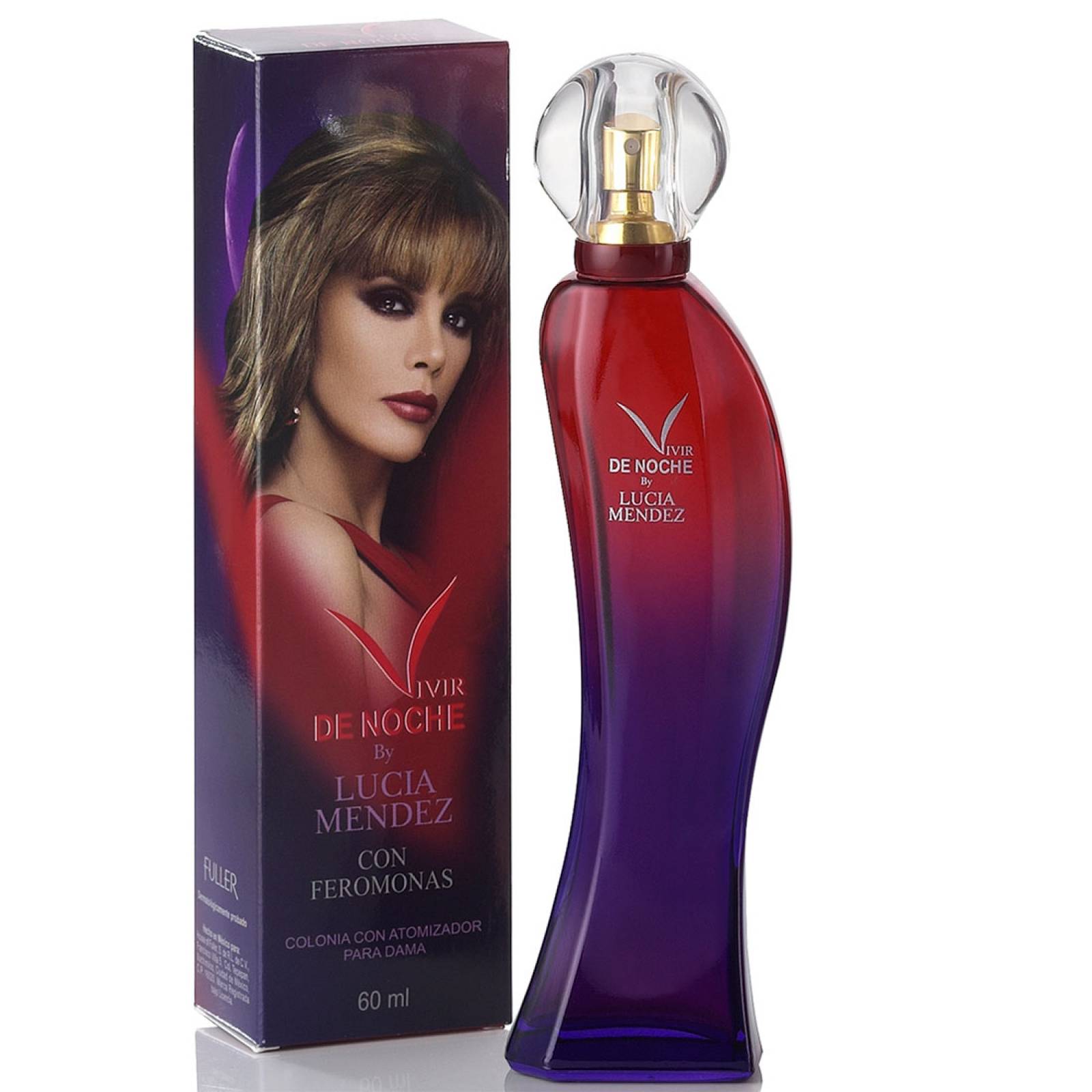 Perfume Dama Vivir de Noche Sensual Lucía Méndez 60ml Fuller