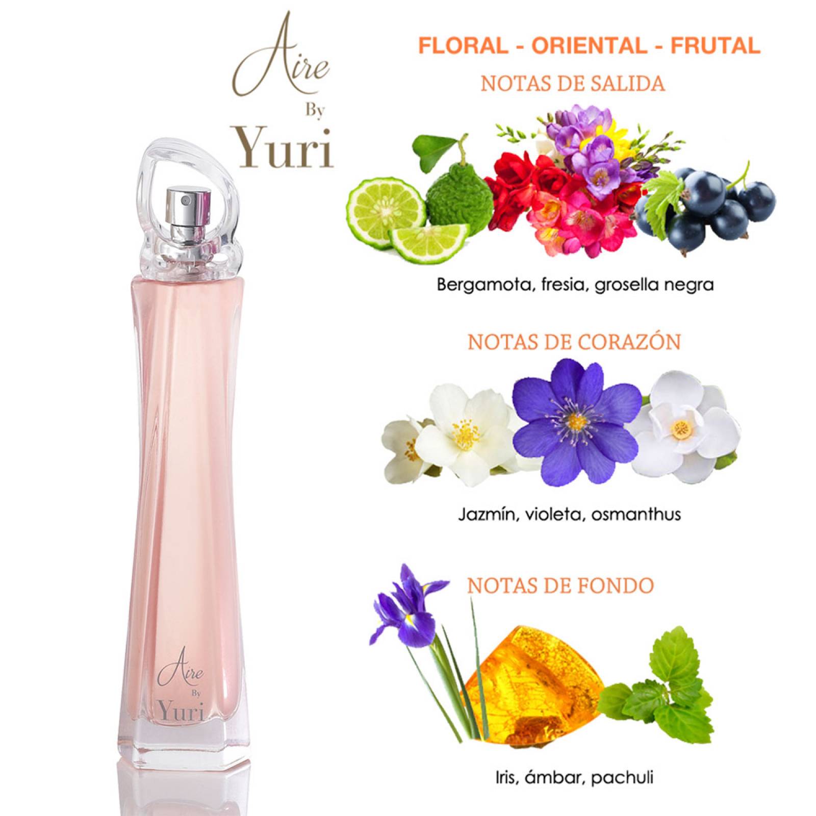 Perfume Dama Aire by Yuri Fragancia Floral 50ml Fuller