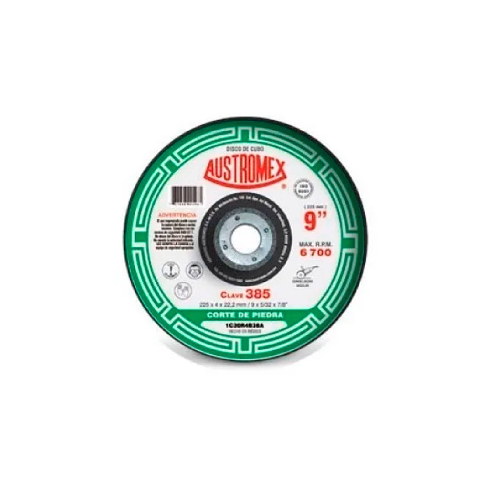 Disco Esmeril Corte Concreto 9 Pul 385 Herramienta Austromex