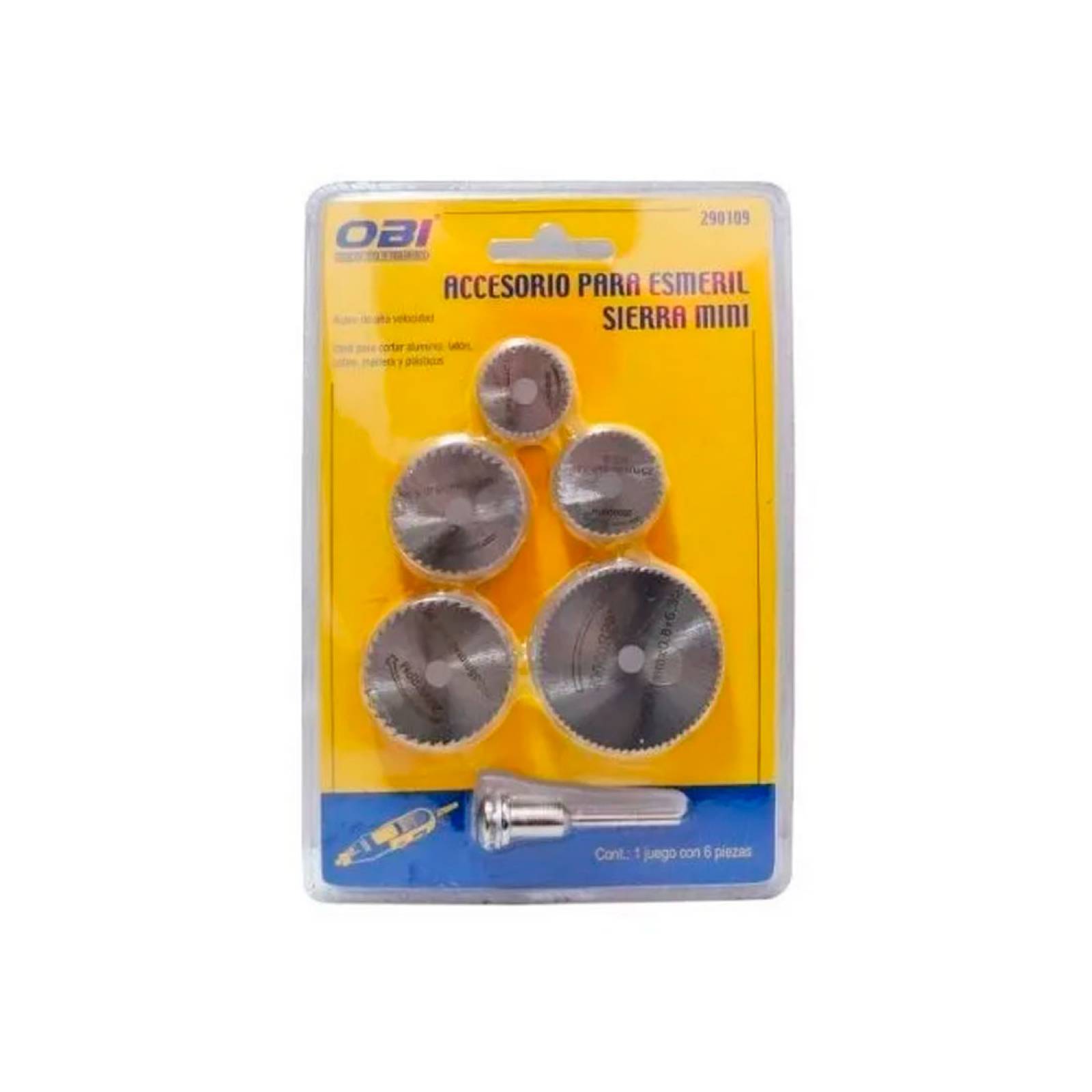 Juego Accesorio Sierra Mini Taladro 6 Piezas Obi 290109