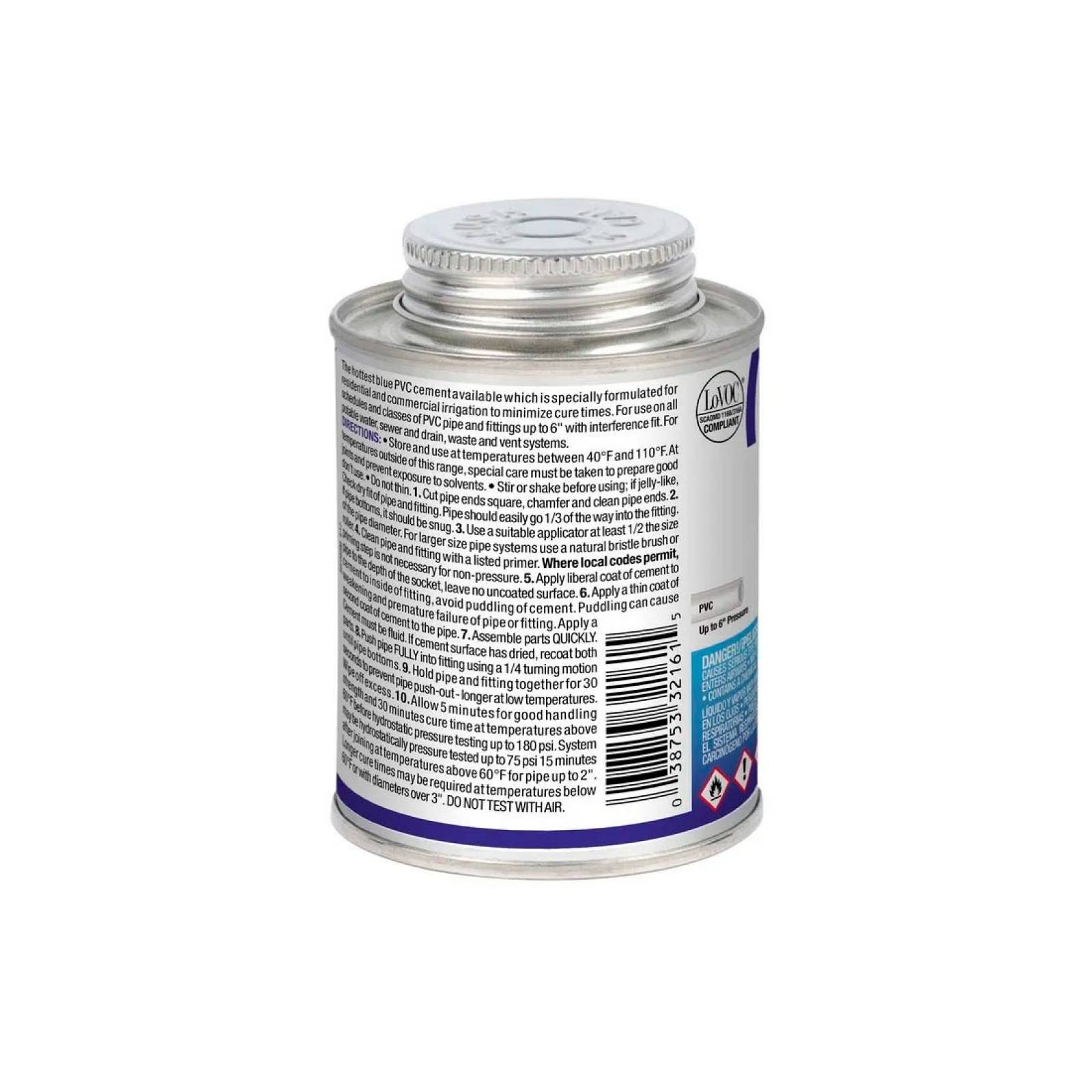 Pegamento Cemento Tuberia CPVC Oatey Azul 237 ml Flowguard