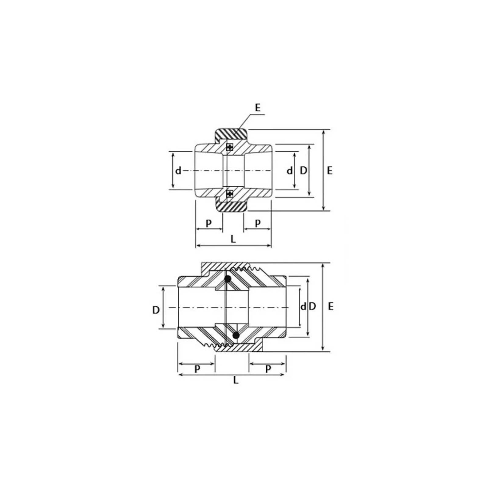 Tuerca Unión 11 Tuberia PPR 32 x 32 mm 1396 Tuboplus