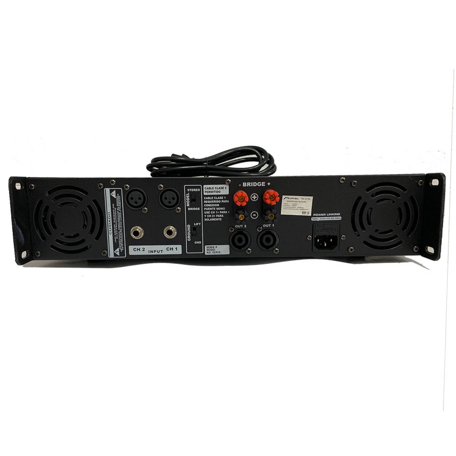 Amplificador De Sonido Profesional PA 51100 Tipo QS C Mitzu