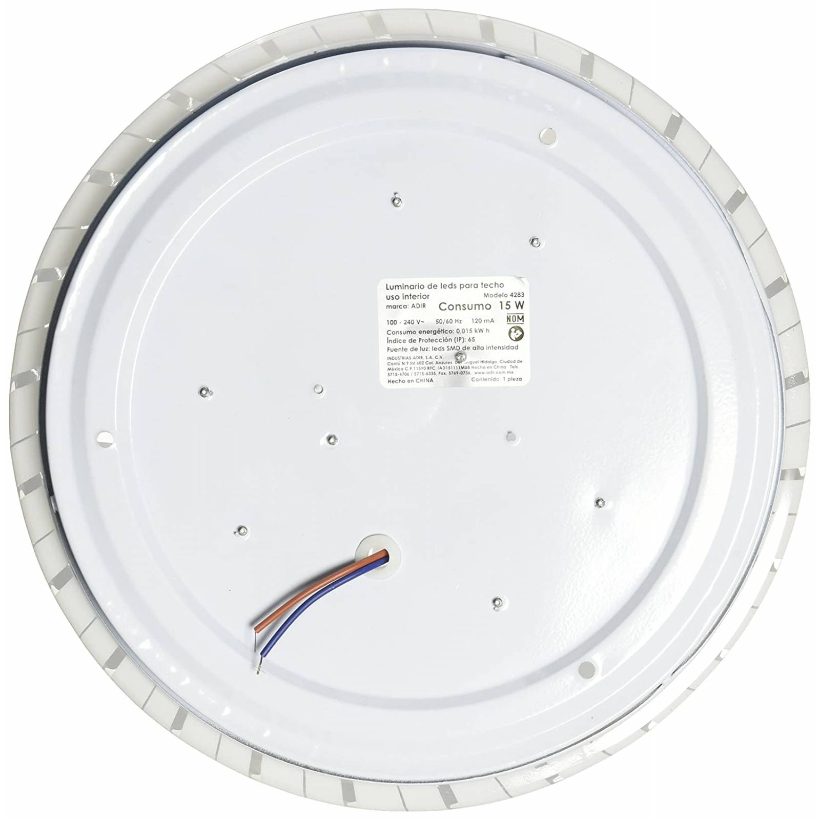 Luminario Led Plafón Decorativo Burgos AD 4284 18W Adir