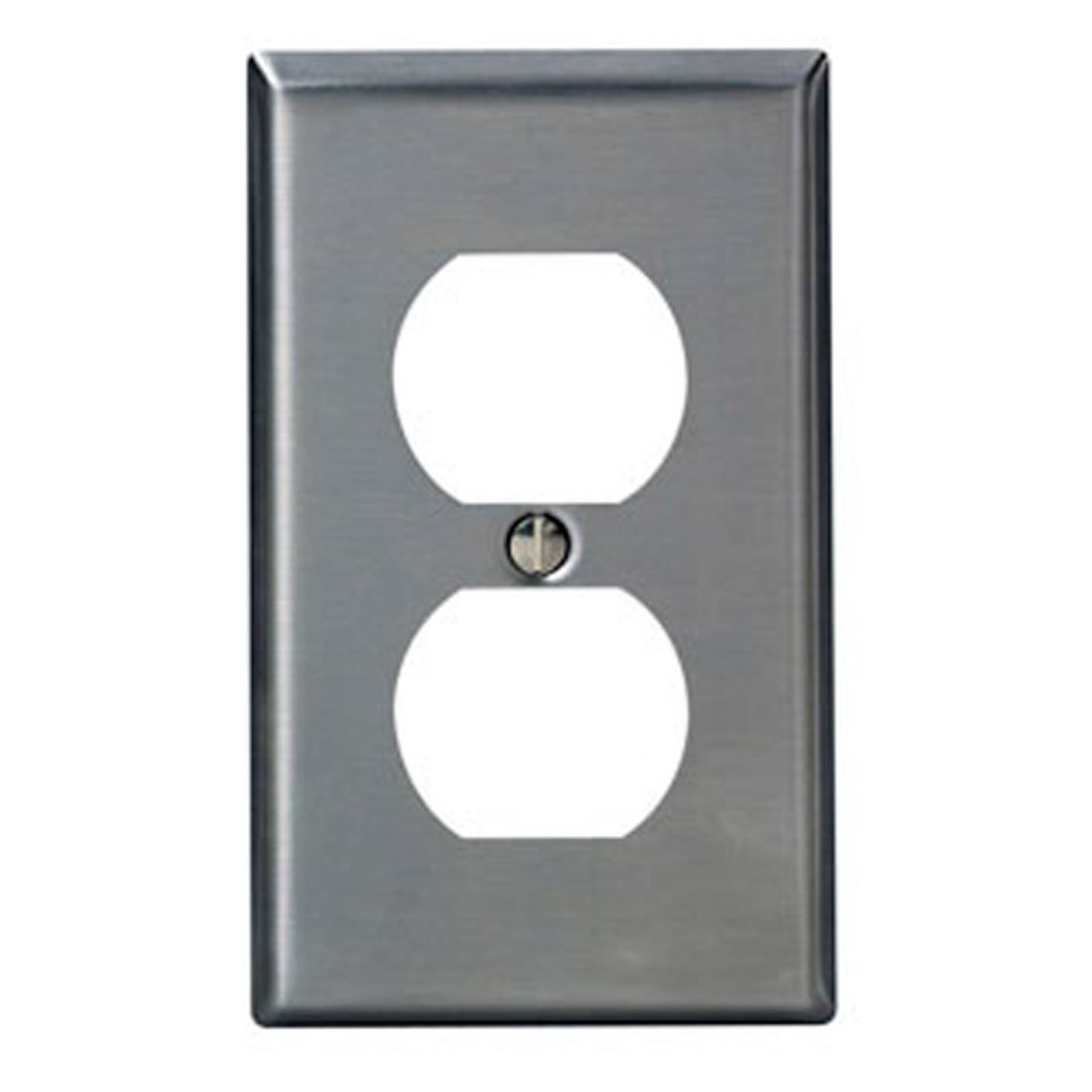 Placa Pared Duplex Acero Inoxidable 84003 040 Leviton