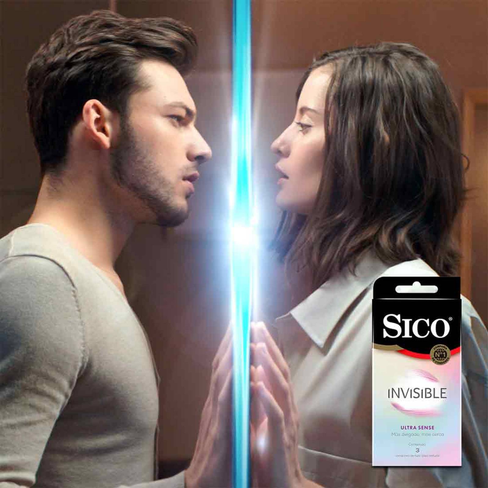 Condones de Látex Extra Delgados Sico Invisible Ultra Sense 3 Pack