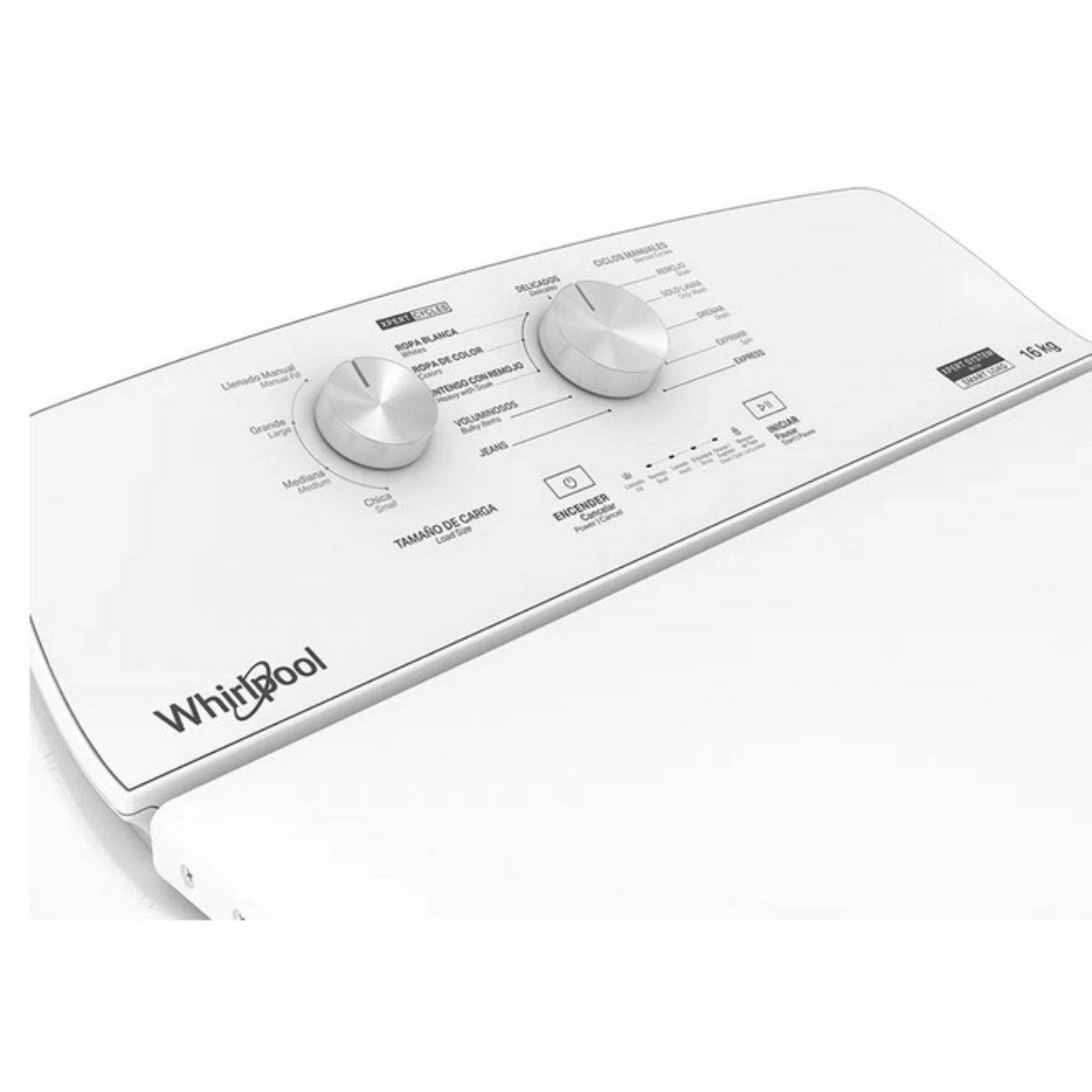 Lavadora Automática Whirlpool 16 Kg Blanca 8MWTW1612MJQ