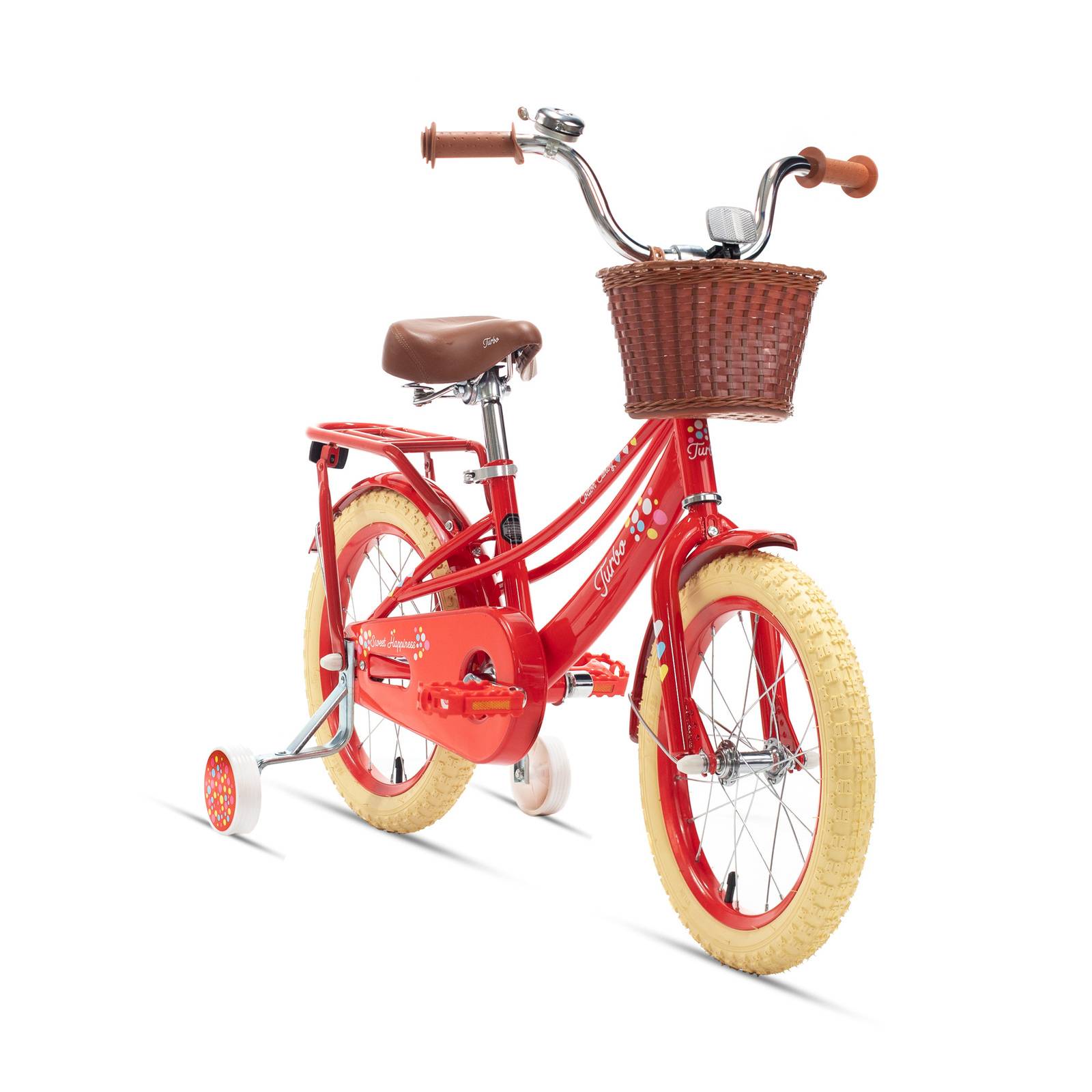 Bicicleta Retro Para Niña R16 Cotton Candy Rojo Turbo