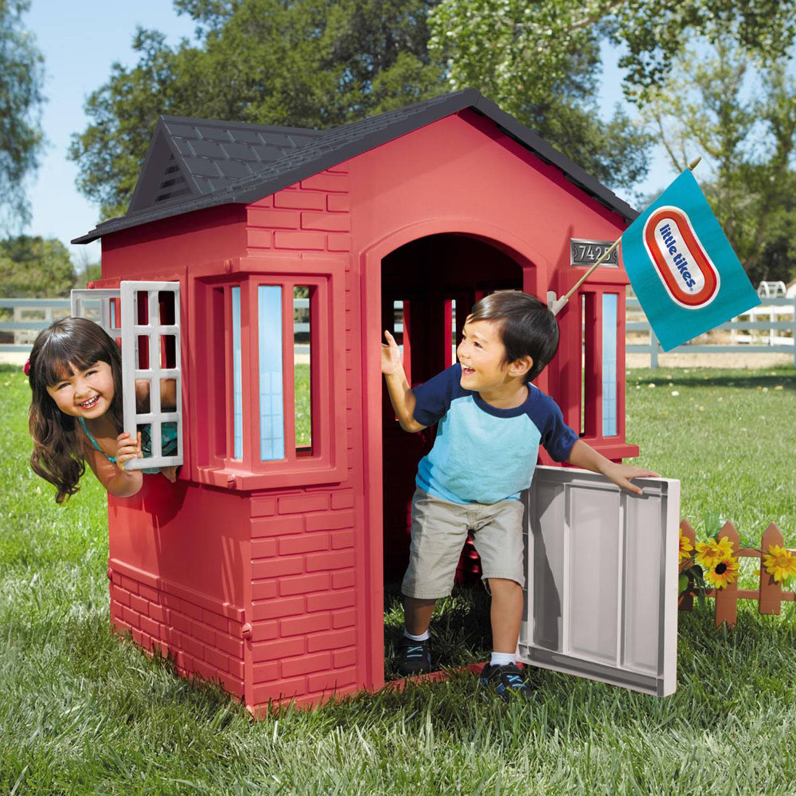 Casita Infantil Plástico Casa Rojo 149246 Little Tikes