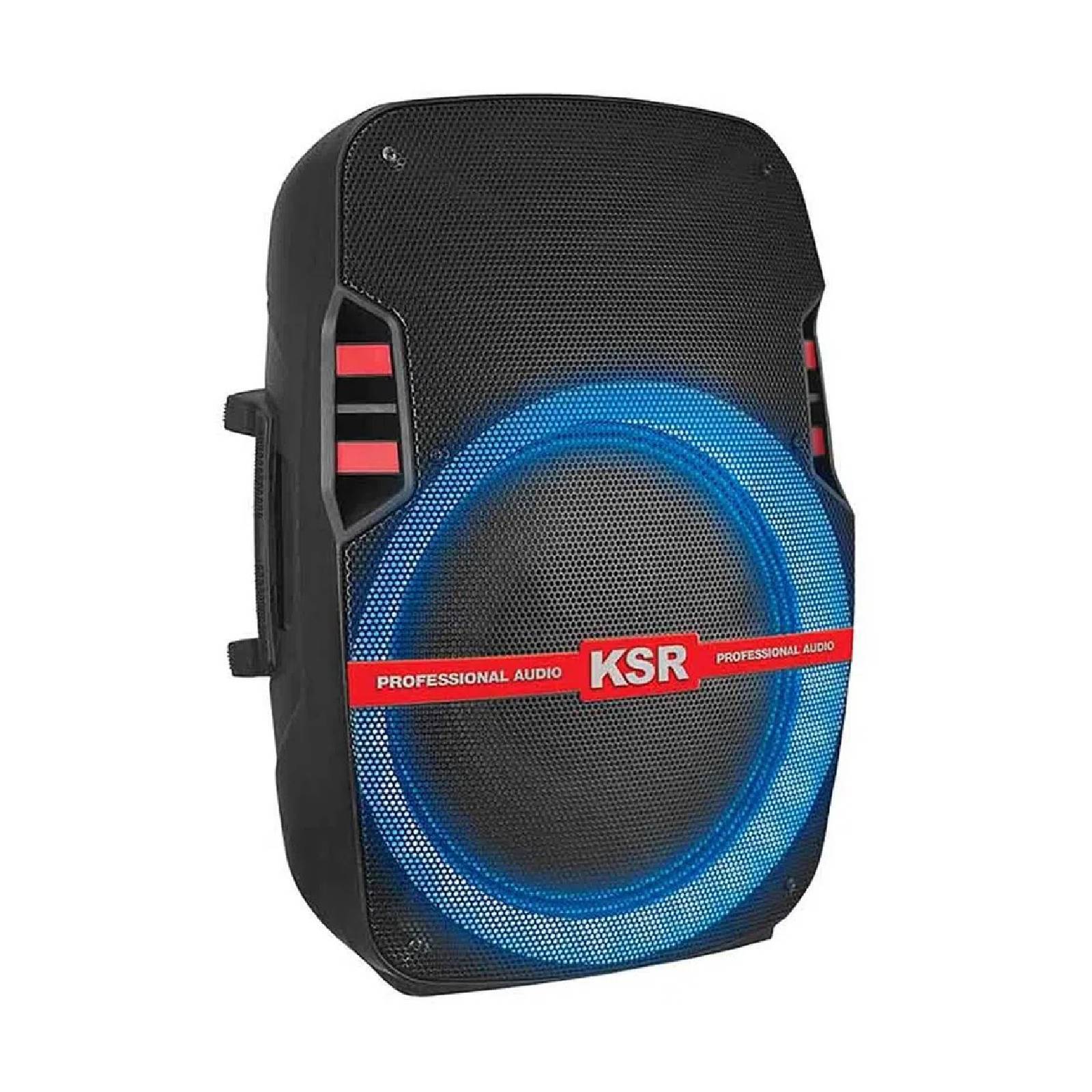 Bocina 15 Pulgadas Recargable Luz LED Bluetooth Kaiser