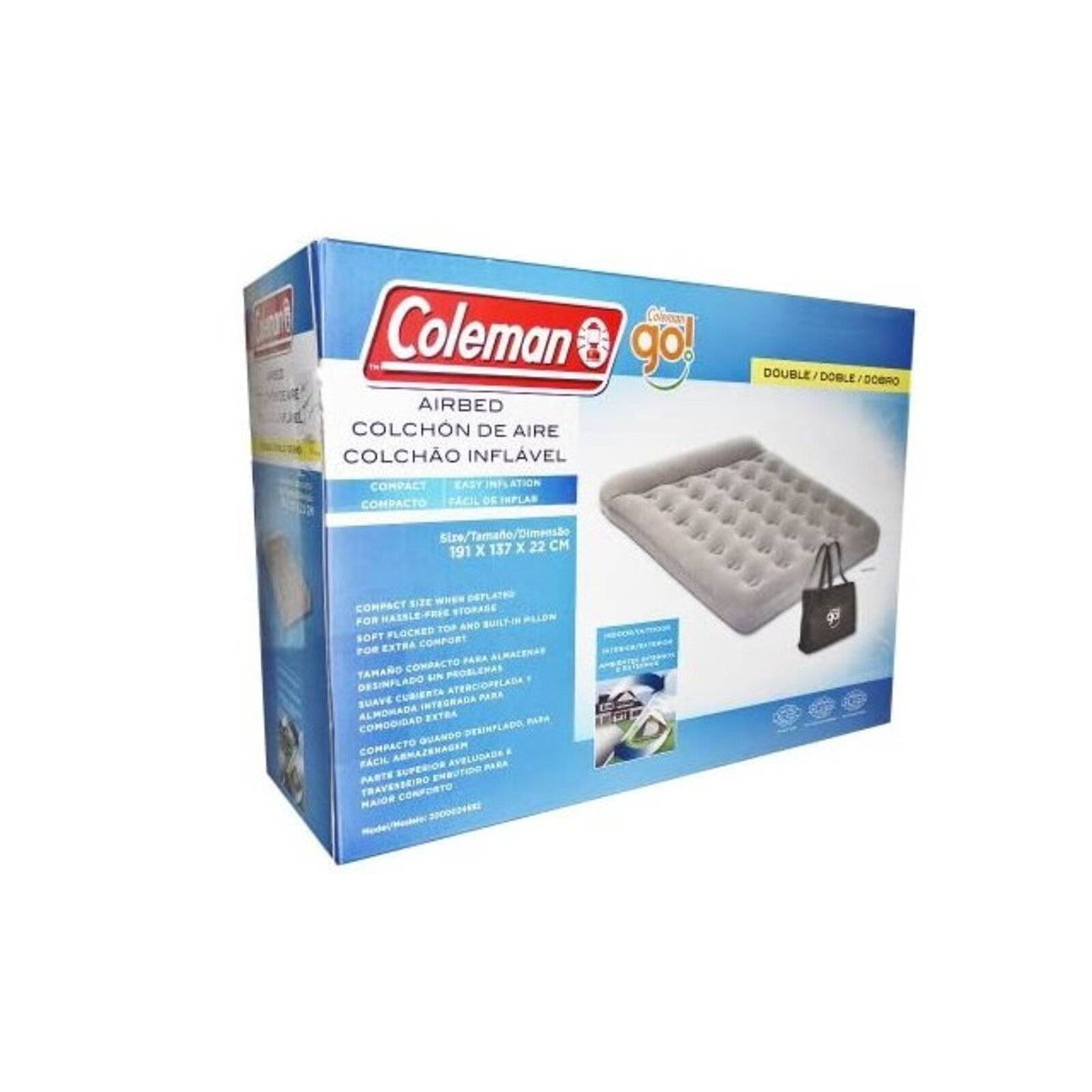 Colchón Inflable Doble Go Matrimonial Bomba In  Coleman