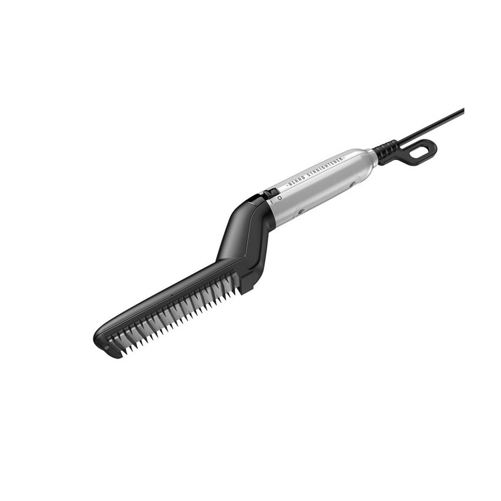 Cepillo Barba Alaciador Térmico Bear Barber Negro Gama Italy