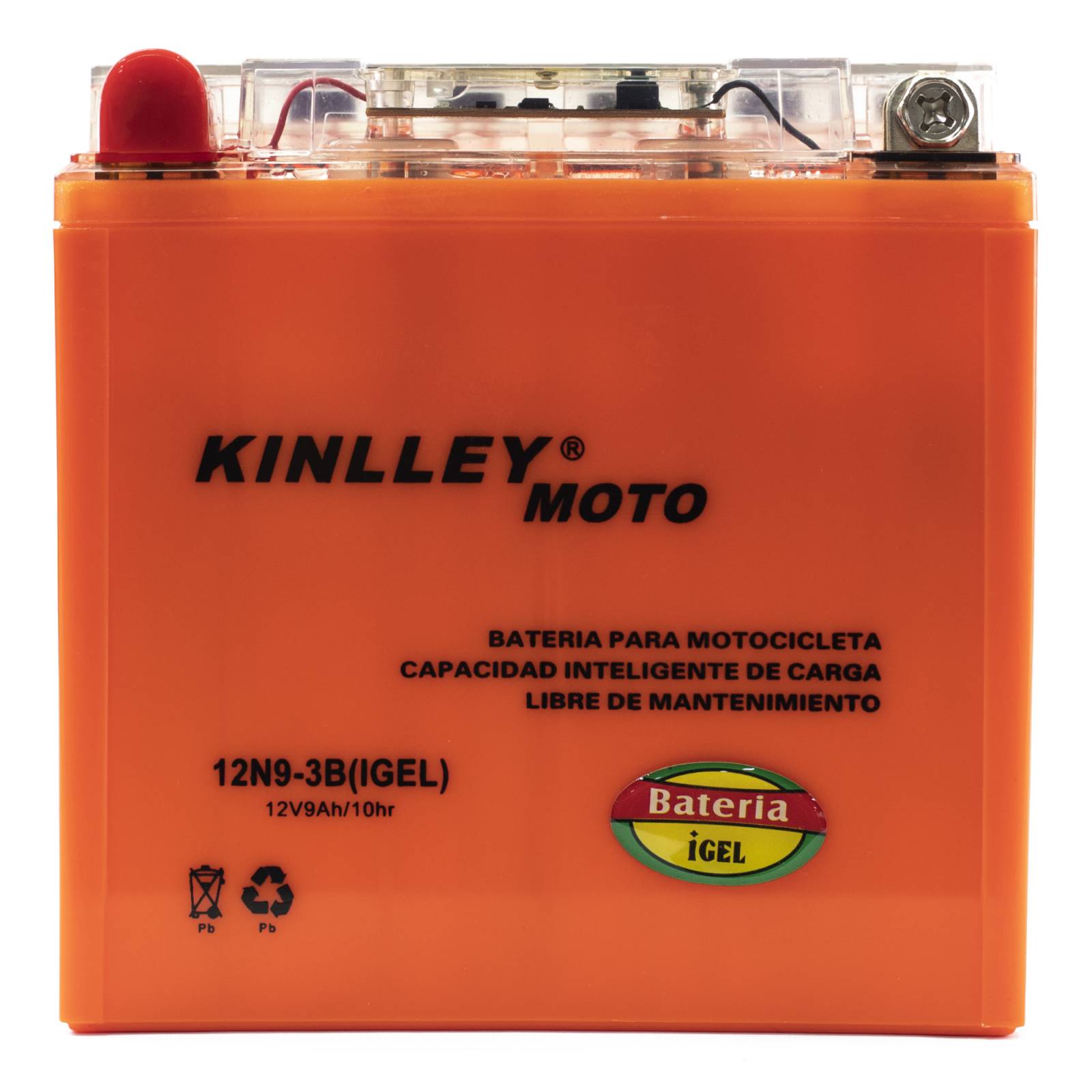 Bateria de Gel para Moto 12N9 3B I Naranja Kinlley 12V