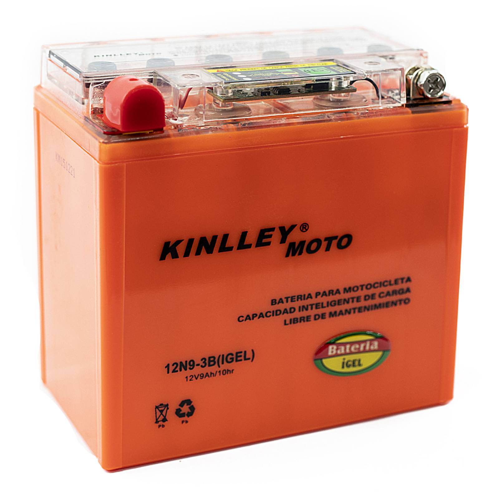 Bateria de Gel para Moto 12N9 3B I Naranja Kinlley 12V