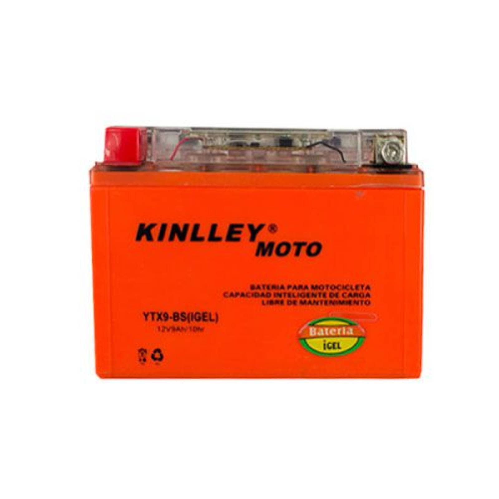 Bateria de Gel para Moto YTX9 BS I Naranja Kinlley 12V
