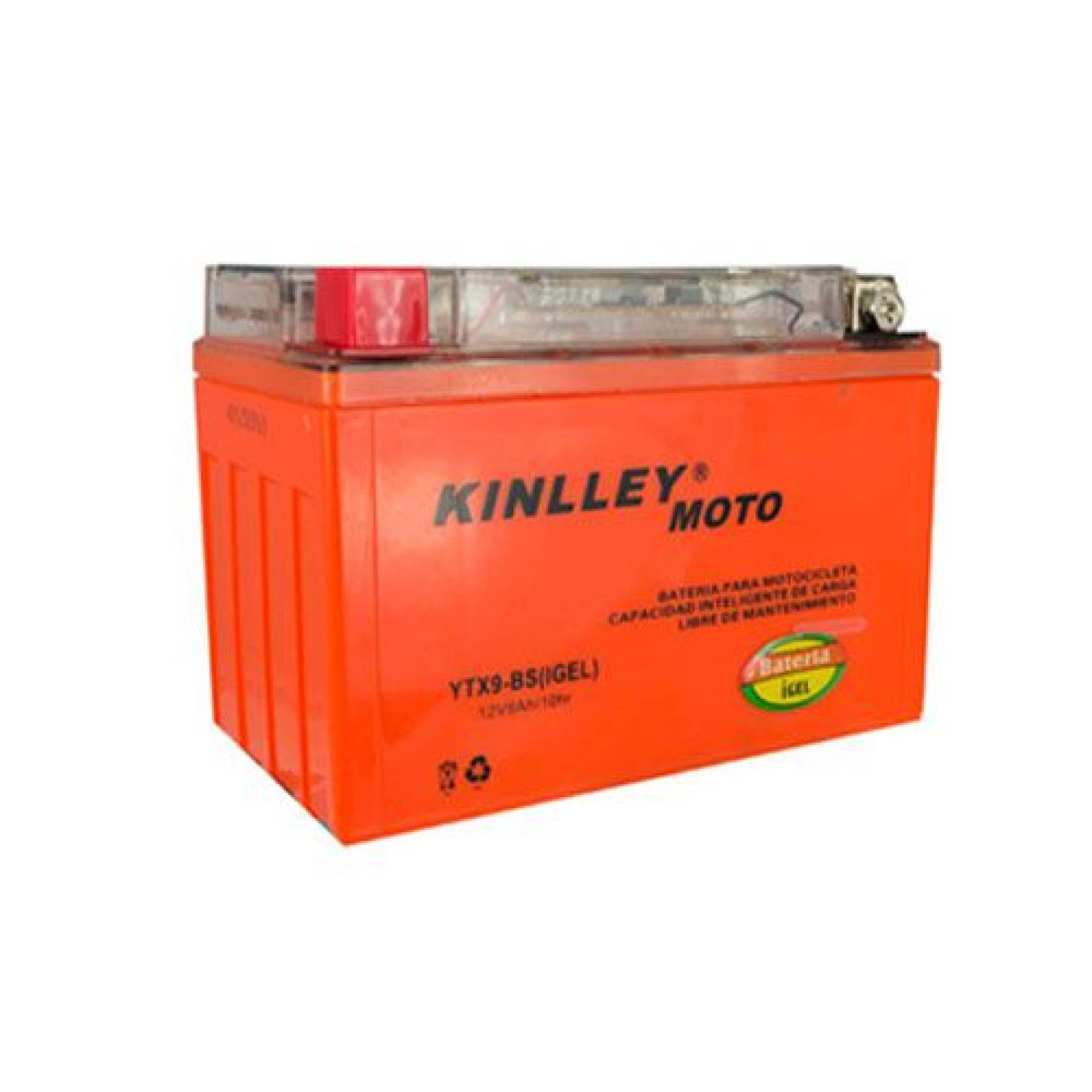Bateria de Gel para Moto YTX9 BS I Naranja Kinlley 12V