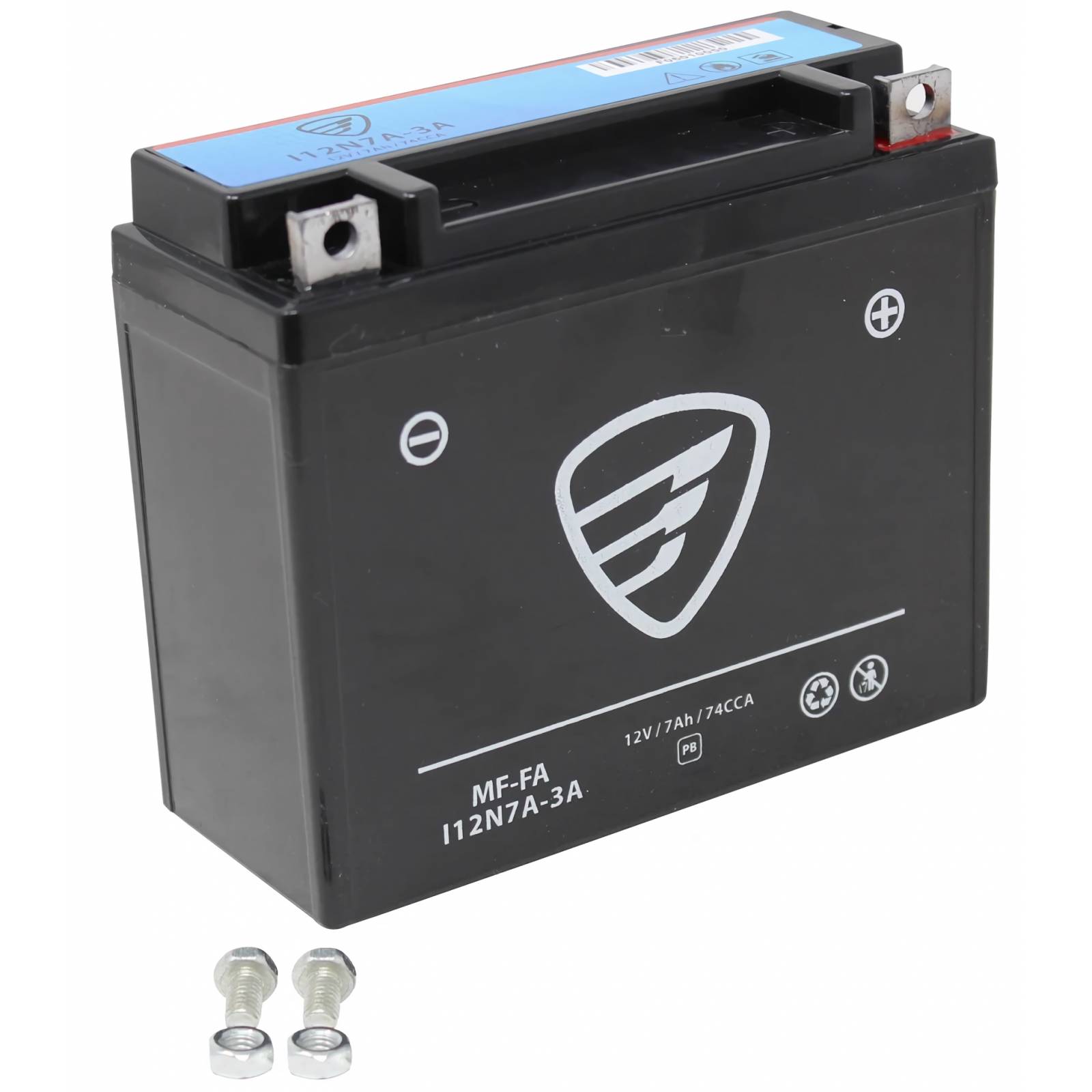 Bateria de Acido para Moto 12N7A 3A Negro Italika 12V