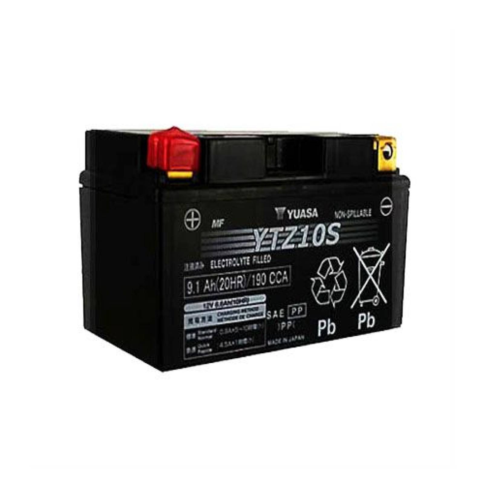 Bateria de Acido para Moto YTZ10S Negro Yuasa 12V