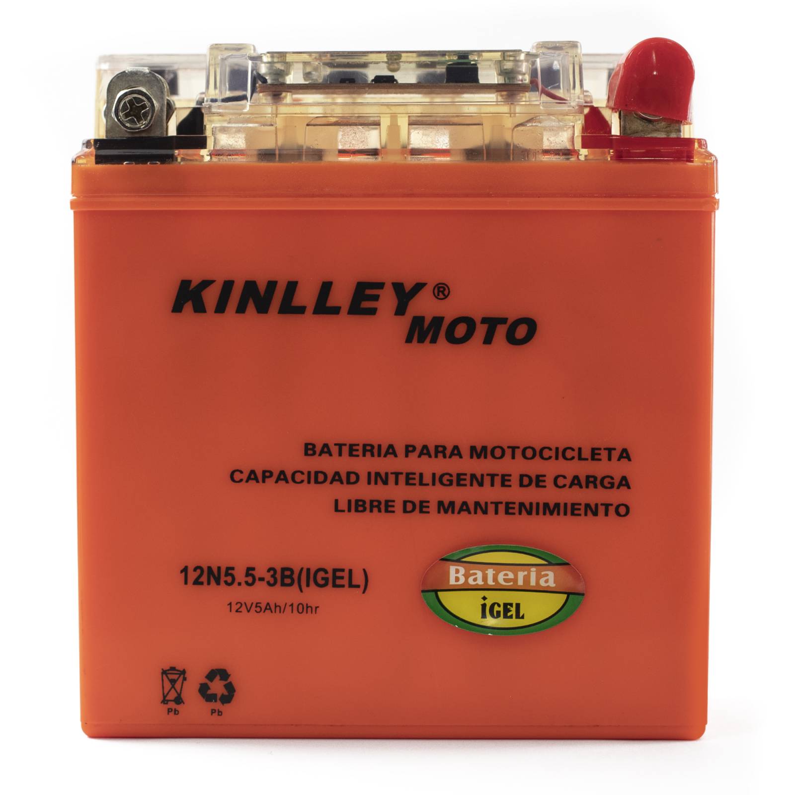 Bateria Gel Moto 12N5 5 3B I Gel YB5L B Naranja Kinlley 12V