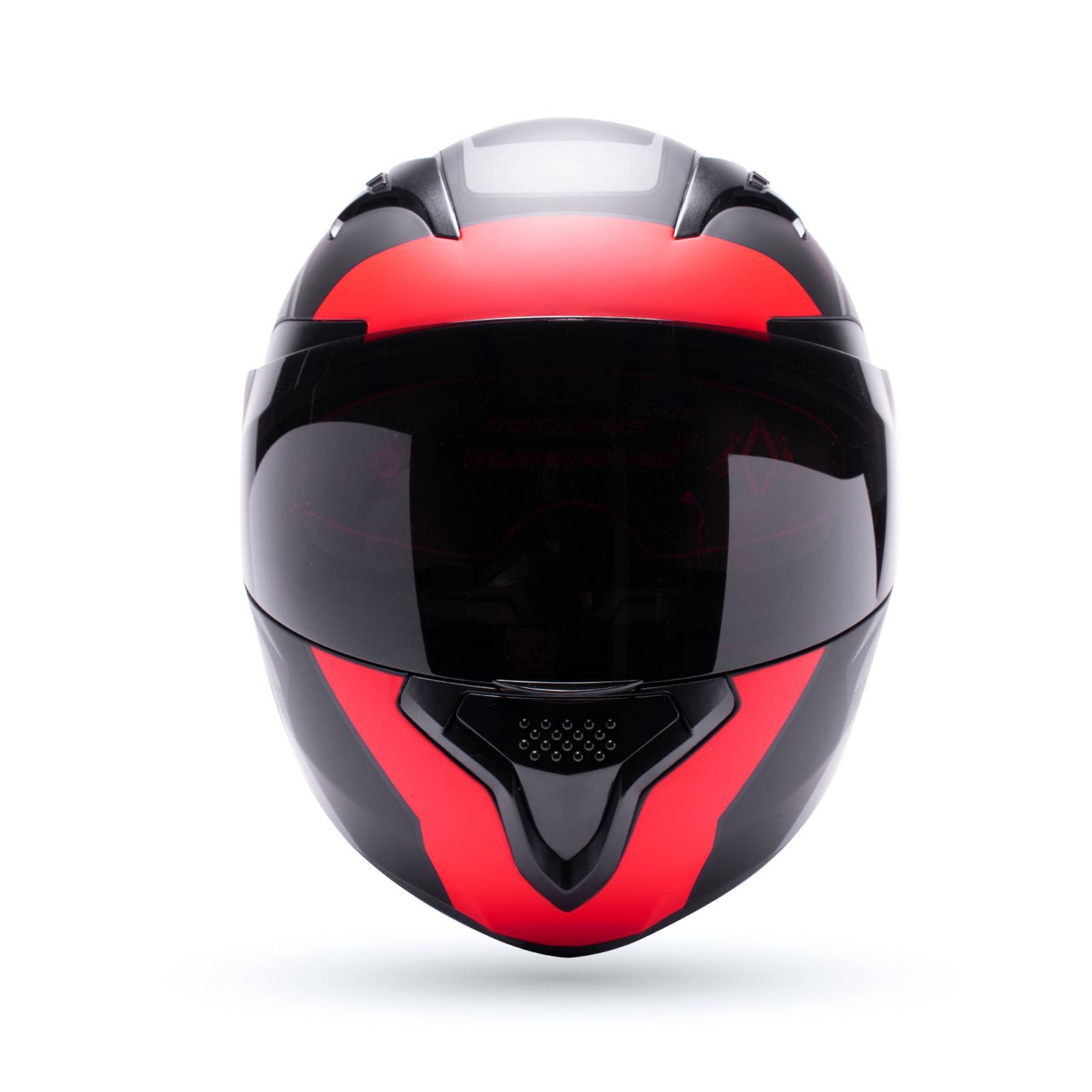 Casco Abatible para Moto BullDog Negro Rojo Matte 