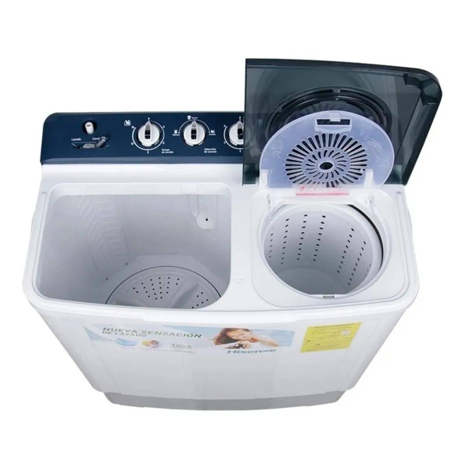 Lavadora Semiautomática Hisense Dos Tinas 11 Kg WSA1102PDN