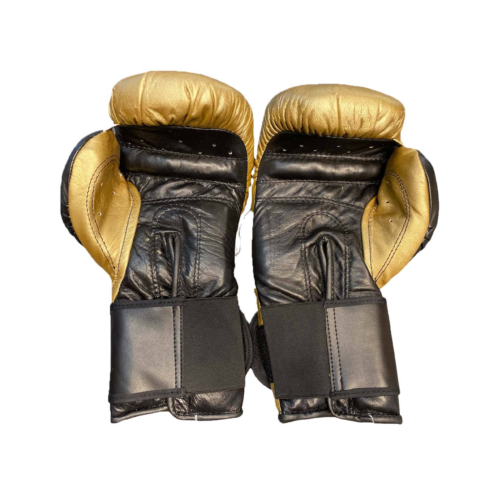 Guantes Boxeo Dorado Modelo Piel Palomares Genuino FPX