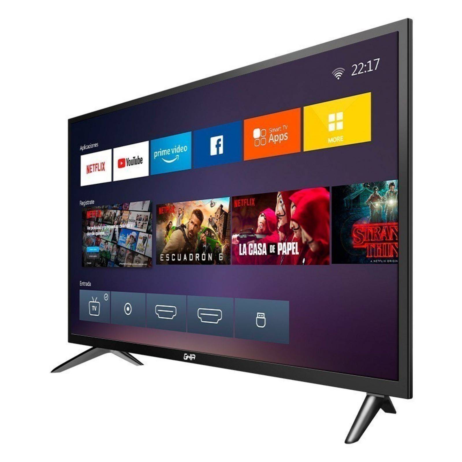 Smart TV Ghia 32 Pulgadas LED HD Negro HDMI G32NTFXHD20