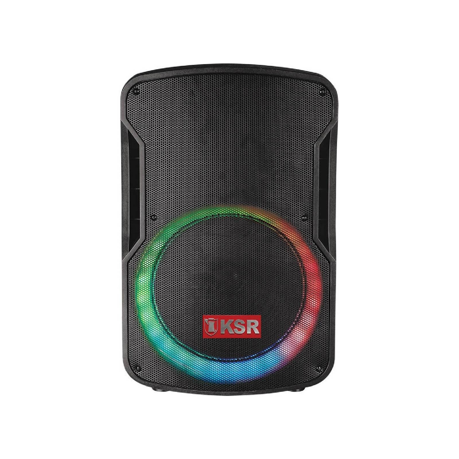 Bocina KSR 15 Pulgadas Recargable USB SD Radio FM 4 Horas