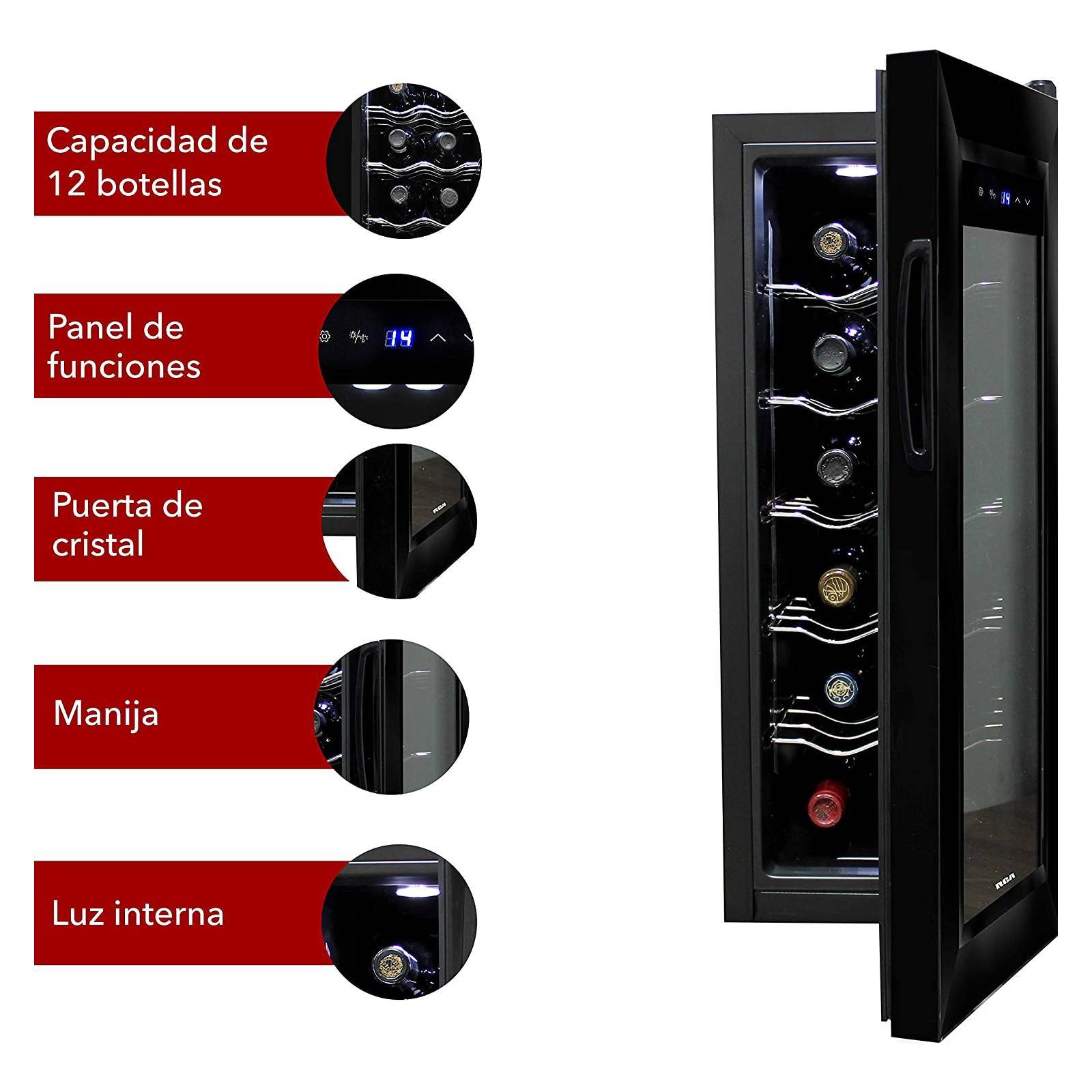 Cava Vinos Capacidad 12 Botellas Lámina RC W12 RCA