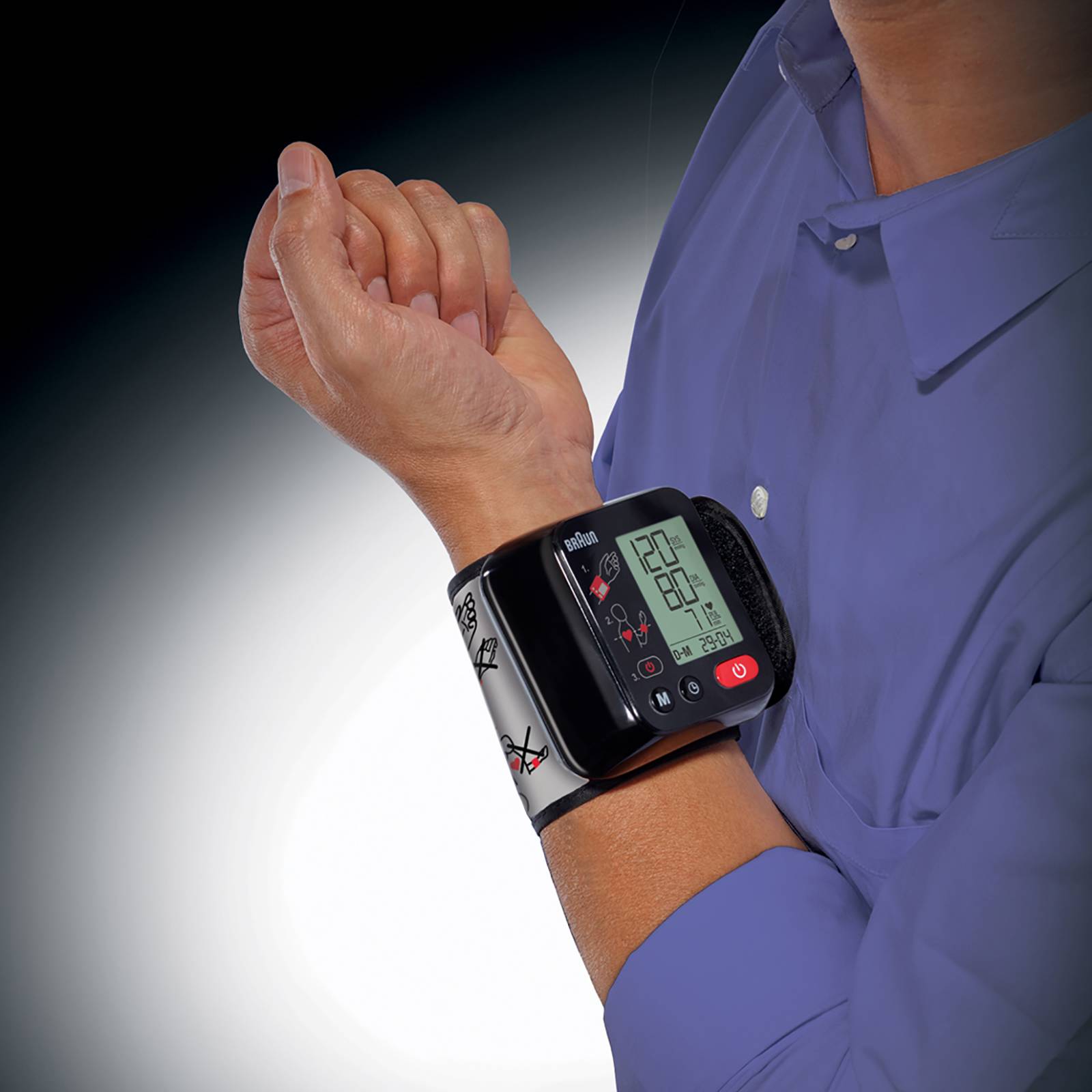 Medidor de Presión Arterial de Muñeca Braun BPW220LA