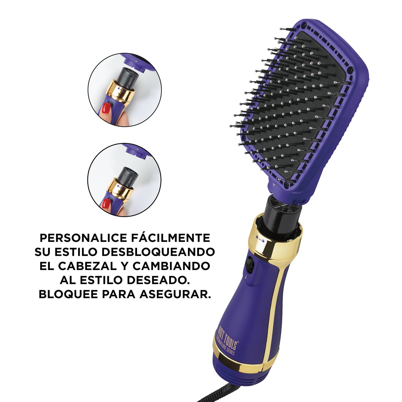 Cepillo Secador Removible Hot tools Morado HTDR5584LA1