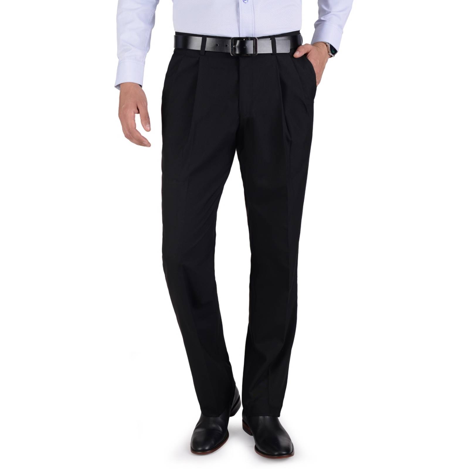 Pantalón Hombre Vestir con Pinzas Classic Fit Recto Yale