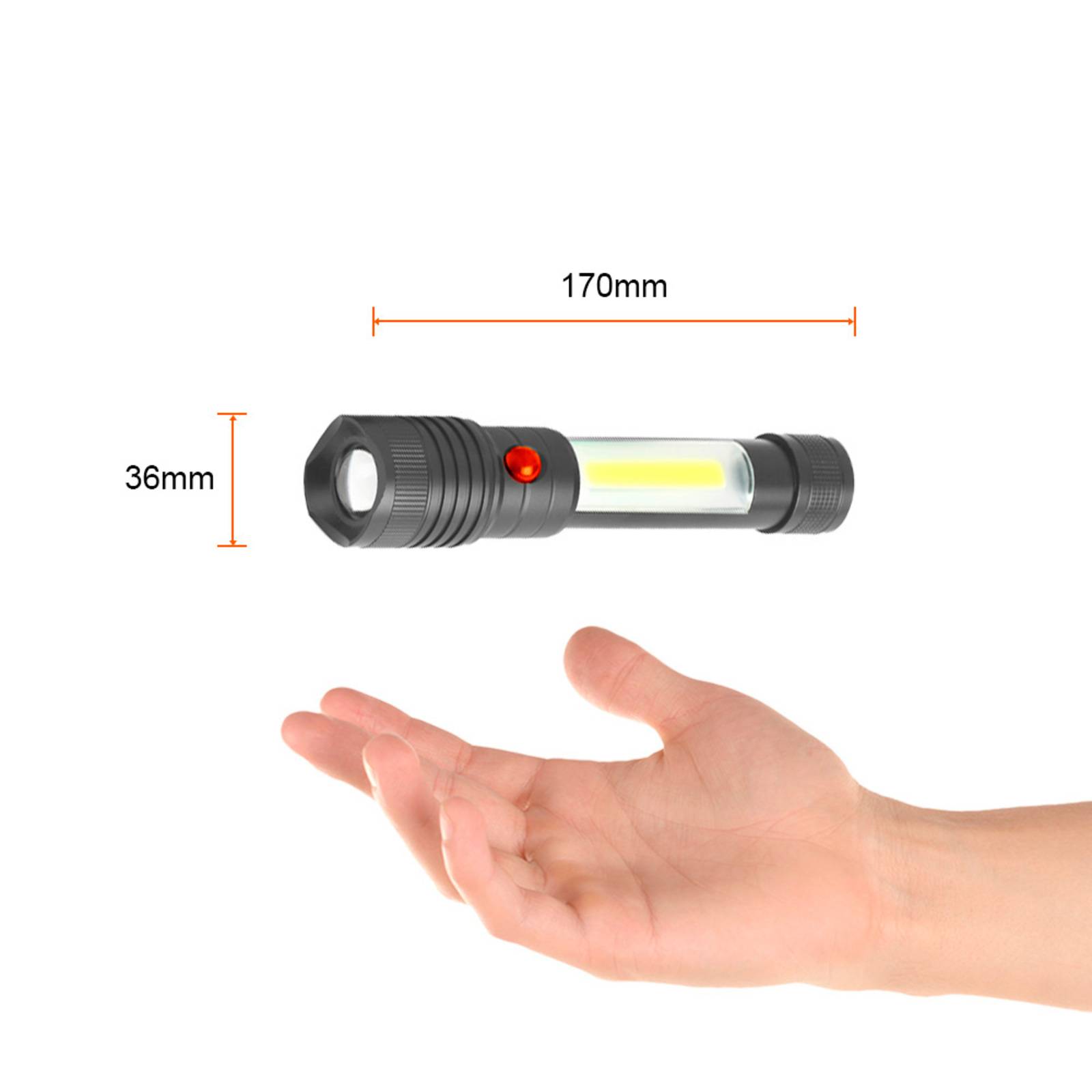 Linterna LED Portátil 5W Con Imán y Baterías Tecnolite
