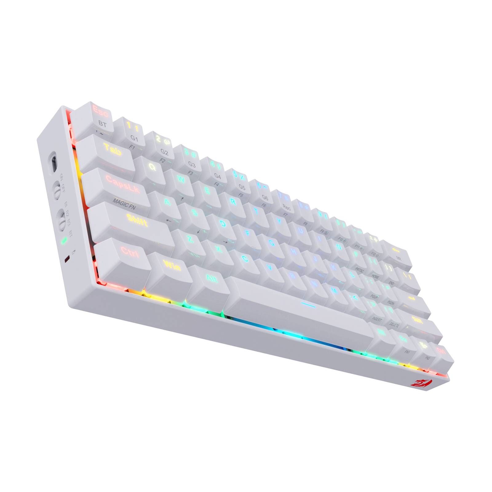 Teclado Gamer Bluetooth Redragon K530 Luz RGB Blanco