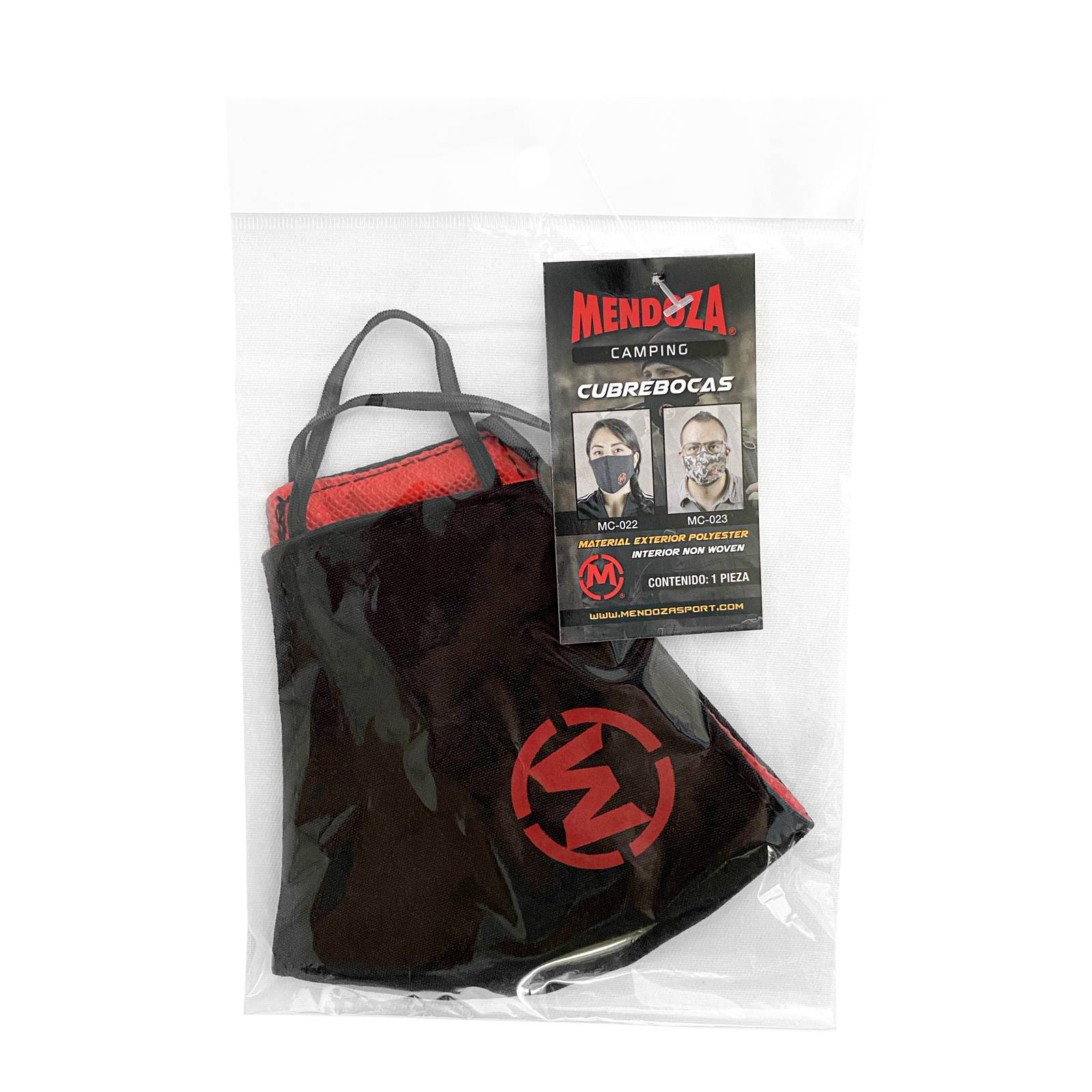 Cubre Bocas Negro 2 Protecciones MC 022 Polyester Mendoza