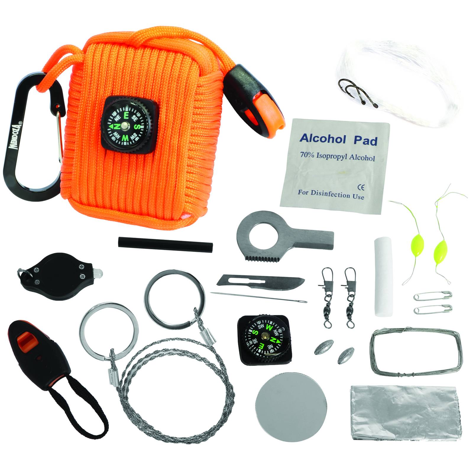 Kit De Supervivencia Paracord Naranja 20en1 MC 016 Mendoza