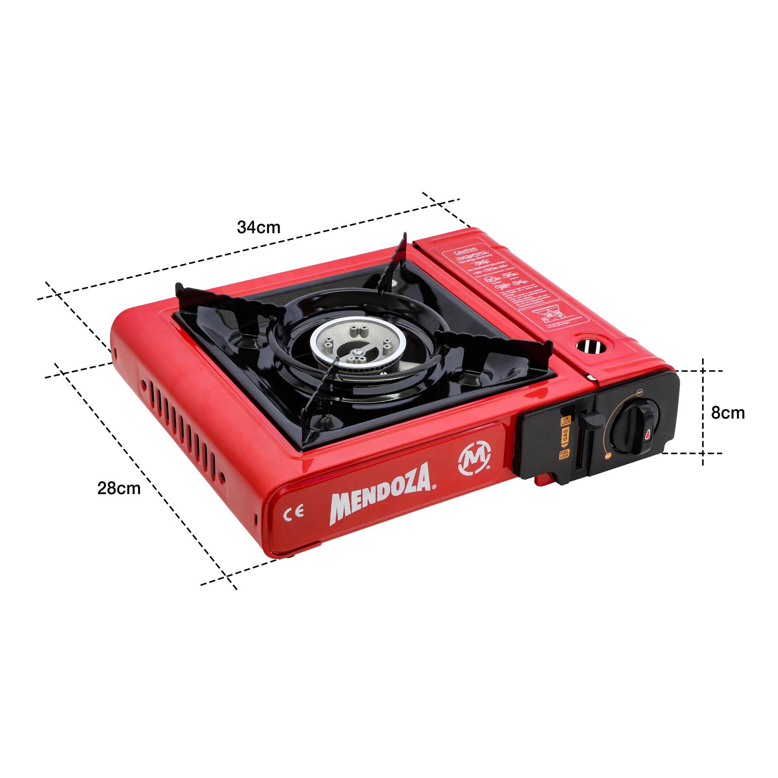 Estufa Portátil Gas Acero Quemador Aluminio MC 006 Mendoza