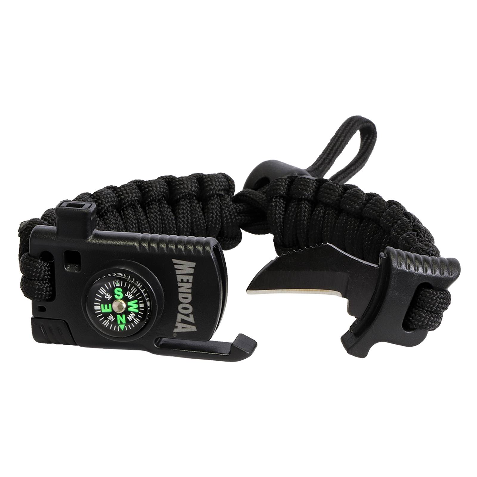 Pulsera Paracord Negra 6 en 1 Navaja CAMP 004 Mendoza