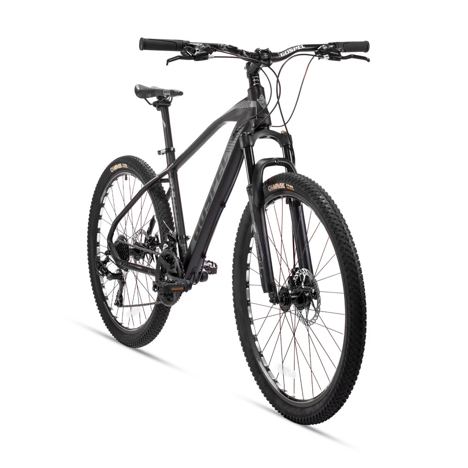 Bicicleta Montaña R27 5 Aluminio 24 Vel Negro Gospel