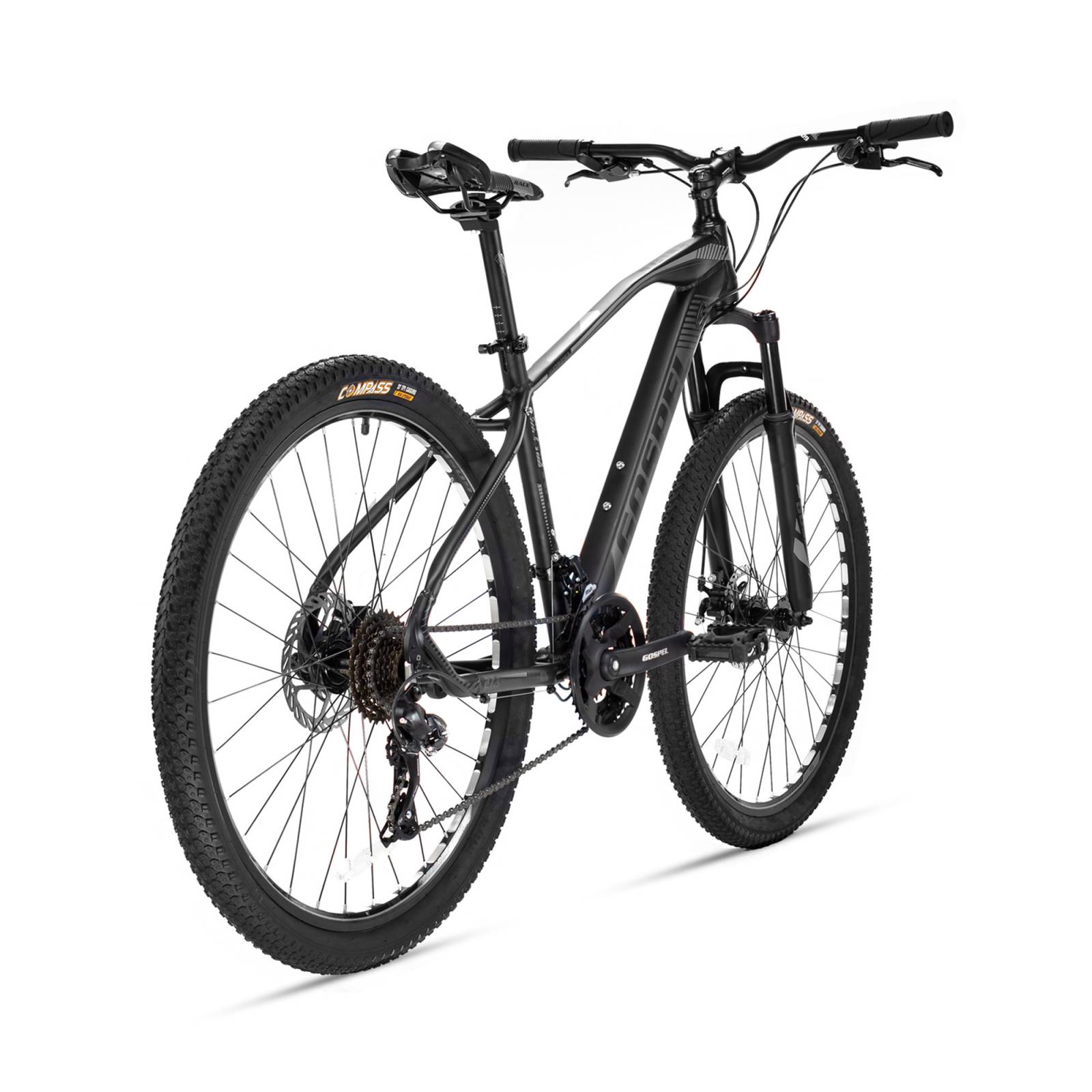 Bicicleta Montaña R27 5 Aluminio 24 Vel Negro Gospel